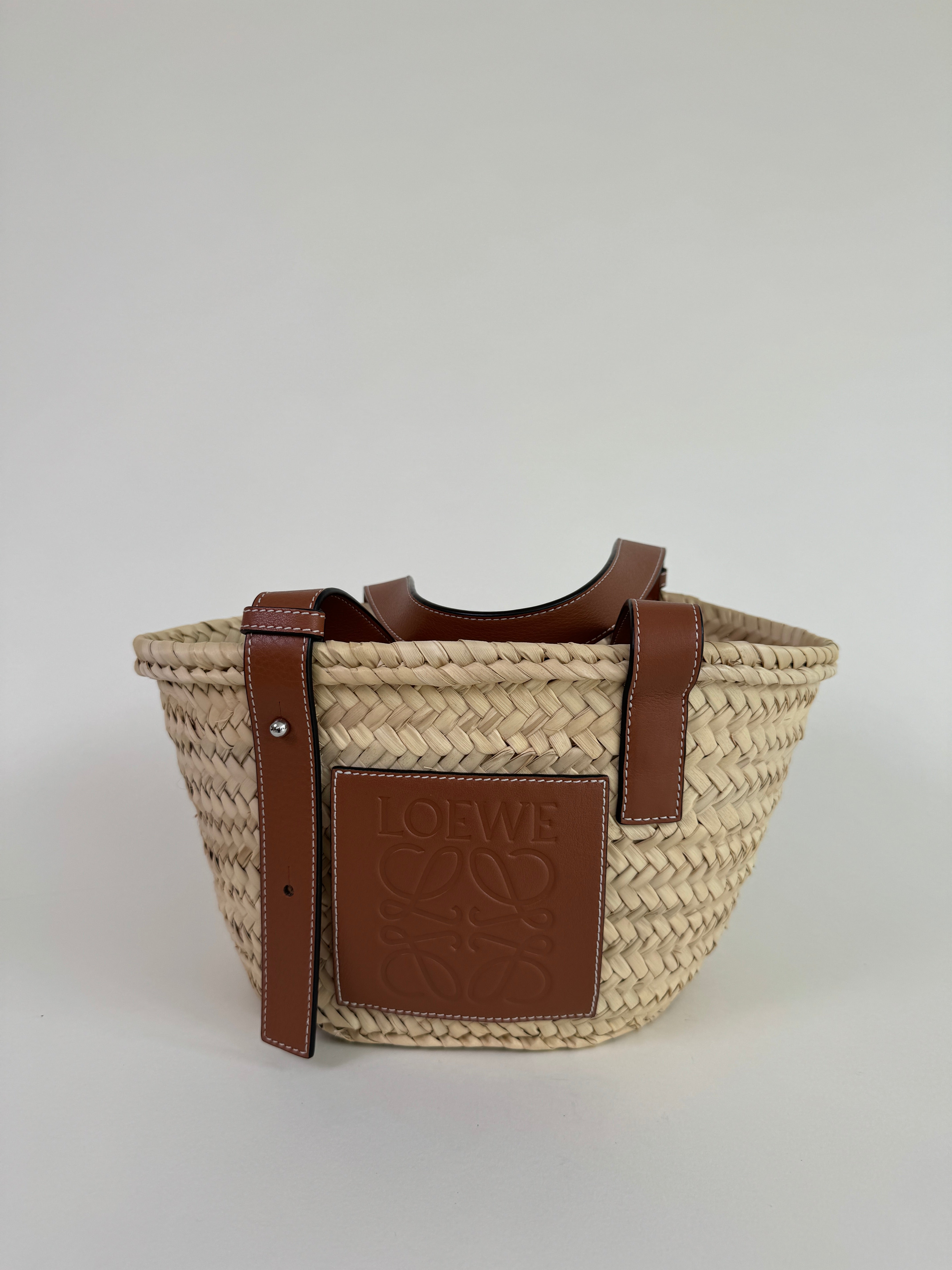 Loewe Small Woven Raffia Tote