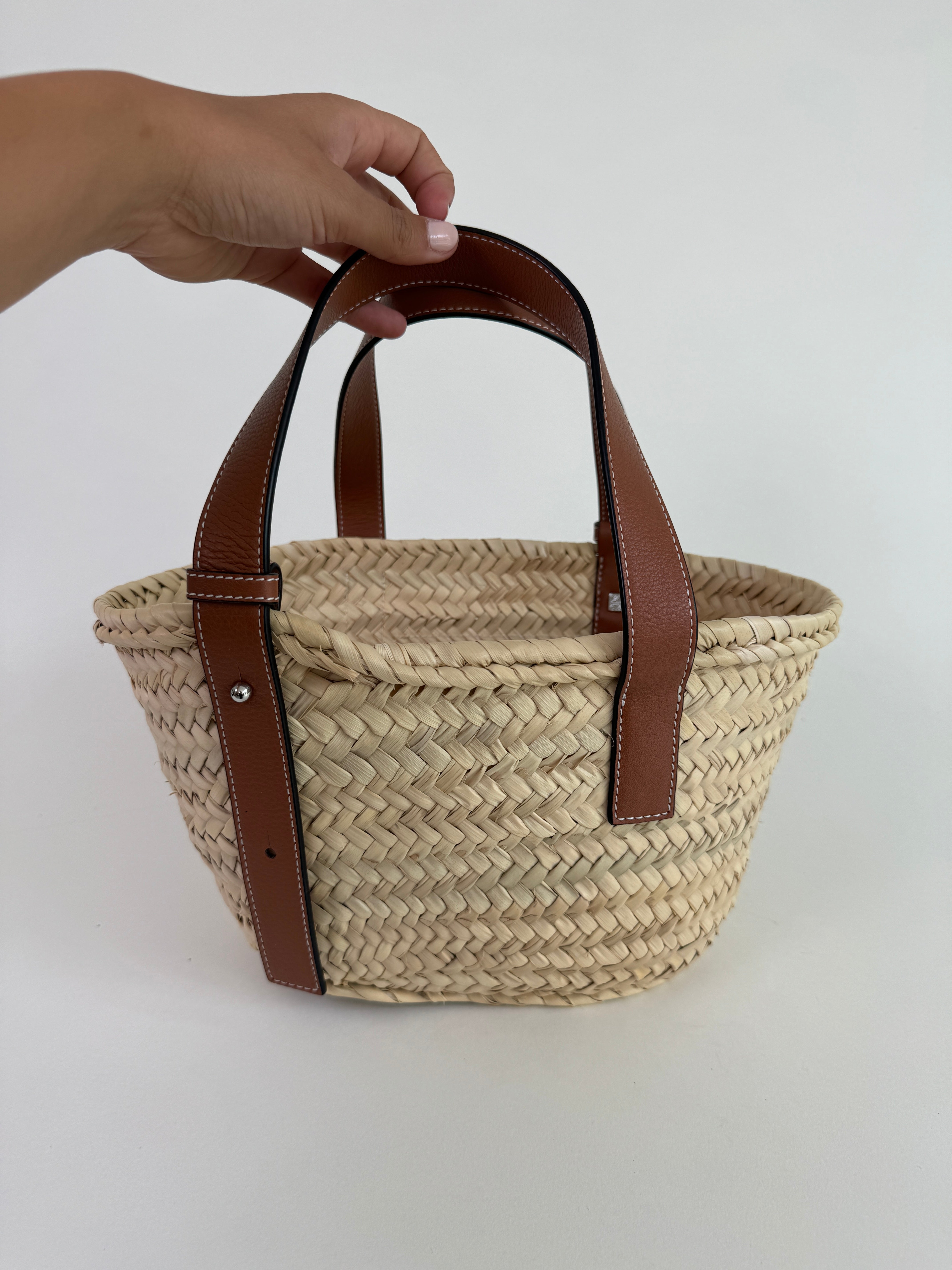 Loewe Small Woven Raffia Tote