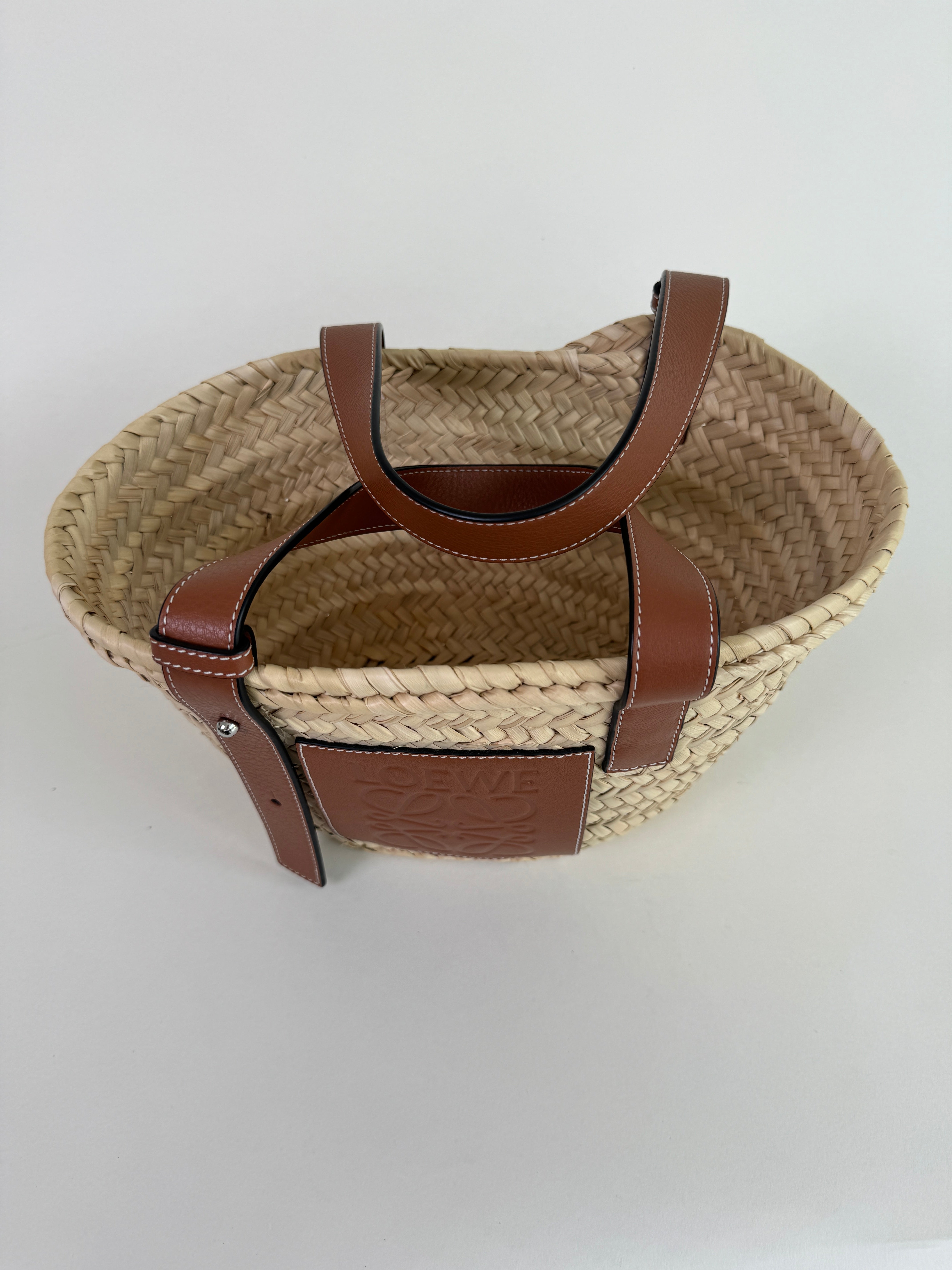 Loewe Small Woven Raffia Tote