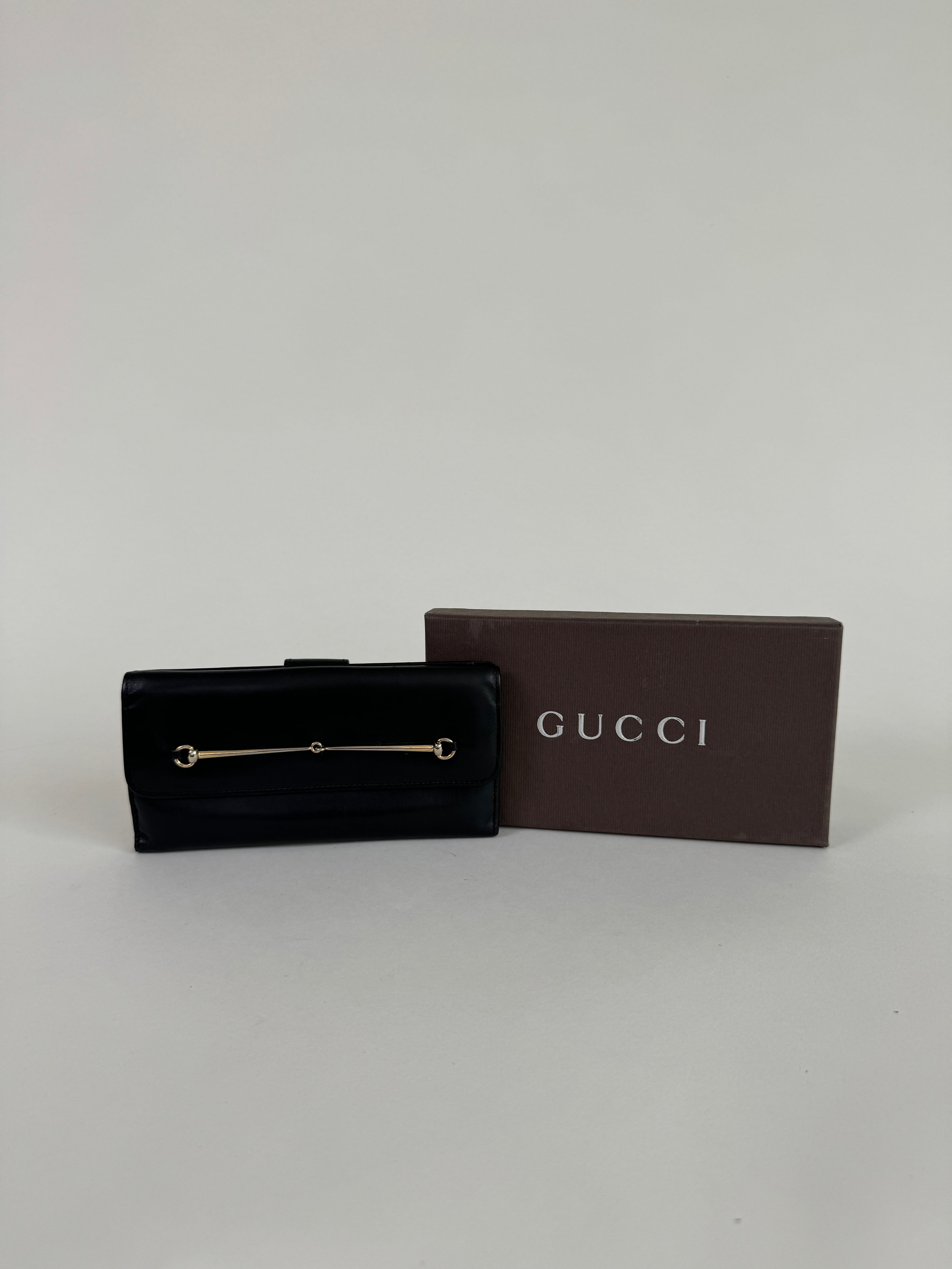 Gucci horsebit patent leather long slim orders wallet