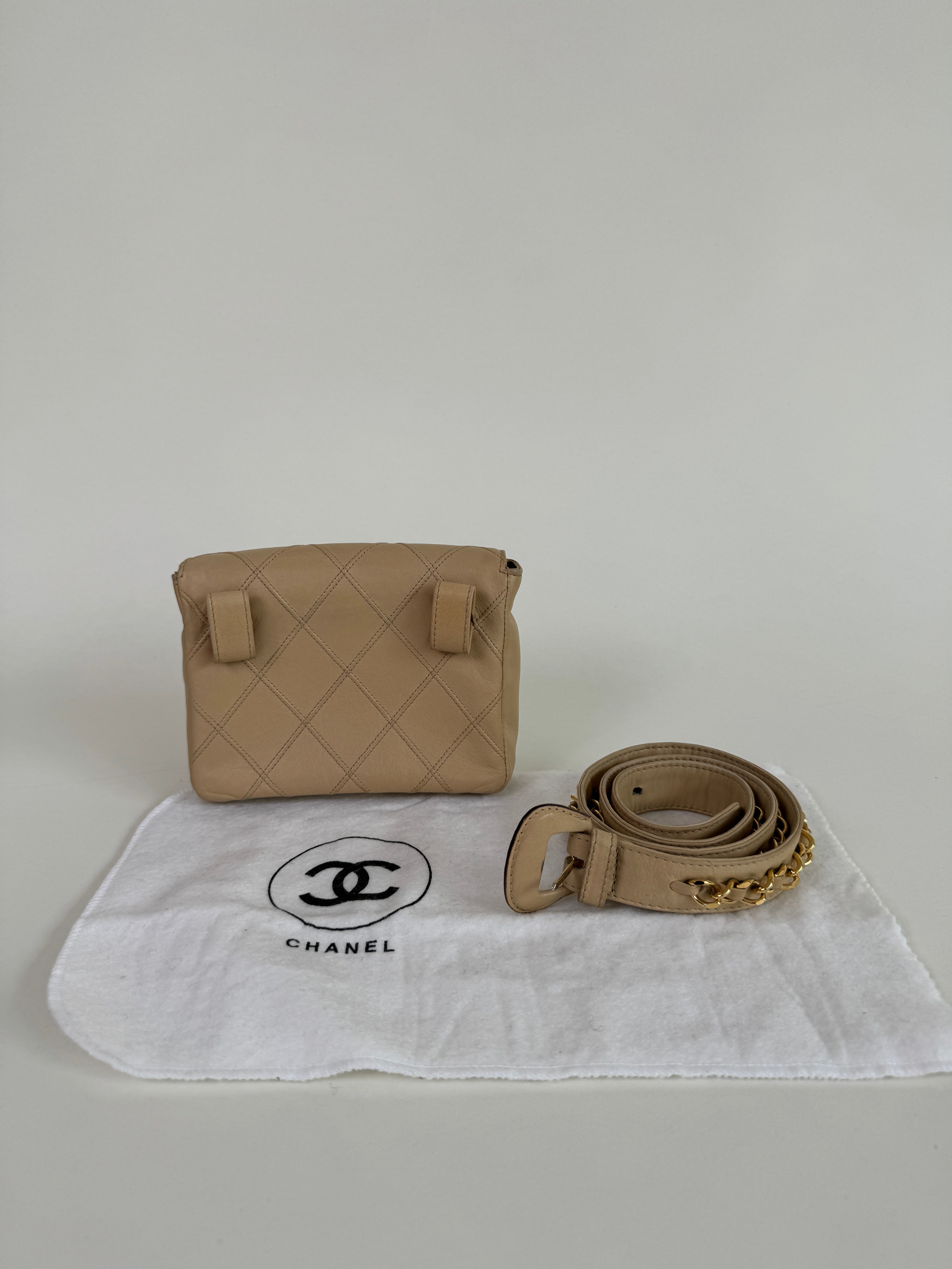 Chanel Tan Leather Madmoiselle Belt Bag