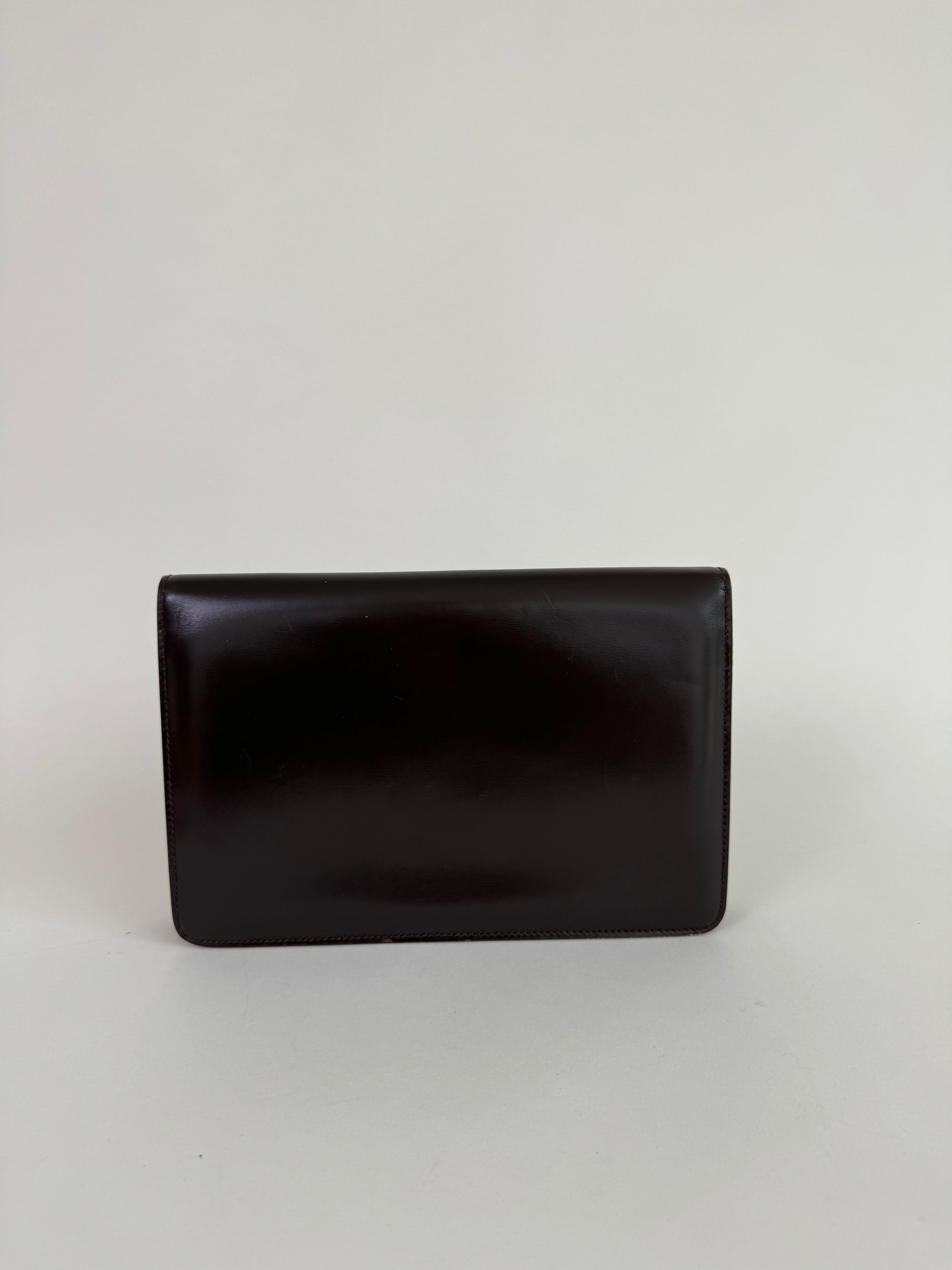 Celine Brown Leather Clutch