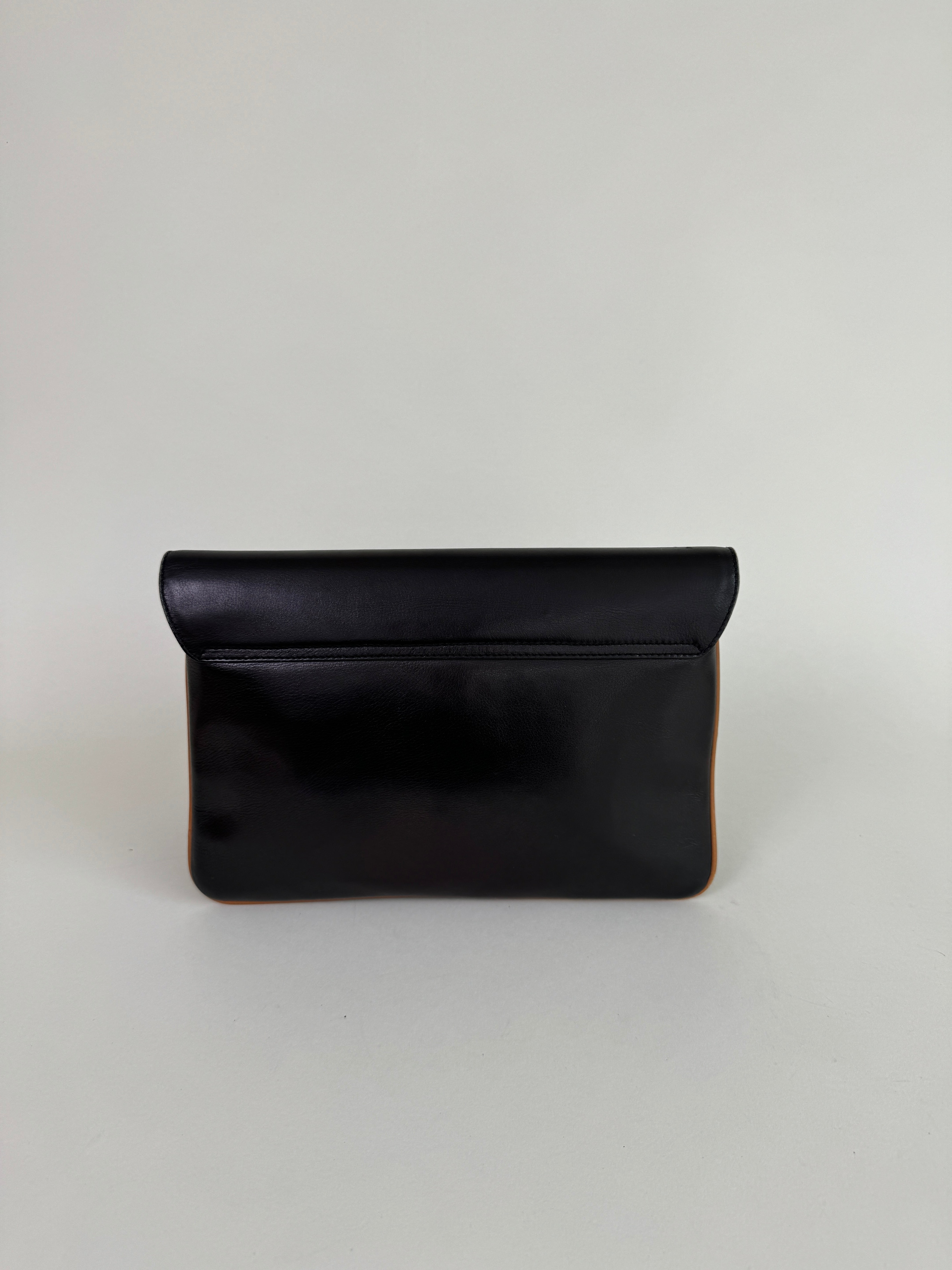 Celine Black Leather Clutch