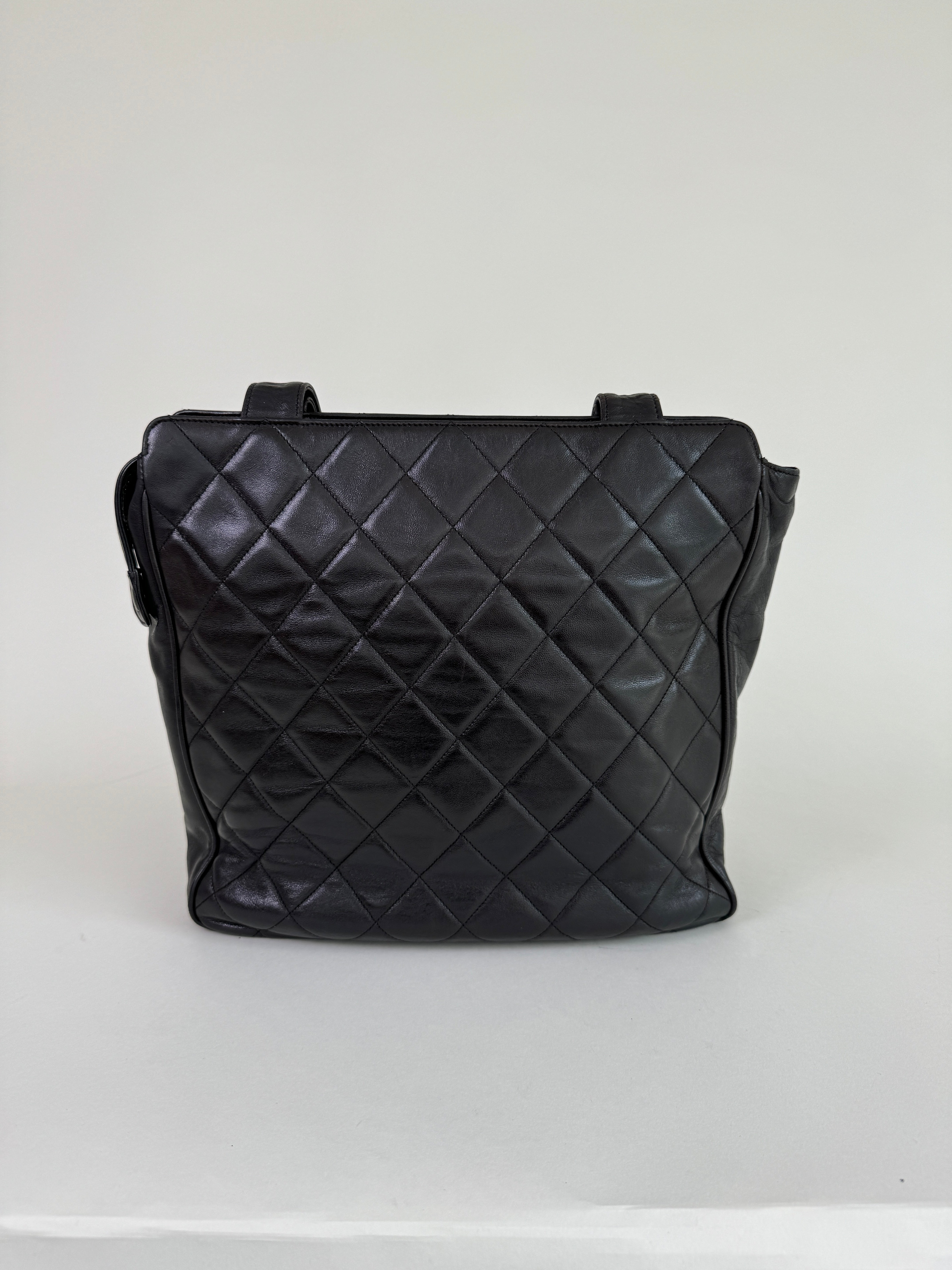 Chanel Black Quilted Lambskin CC Shoulder Bag