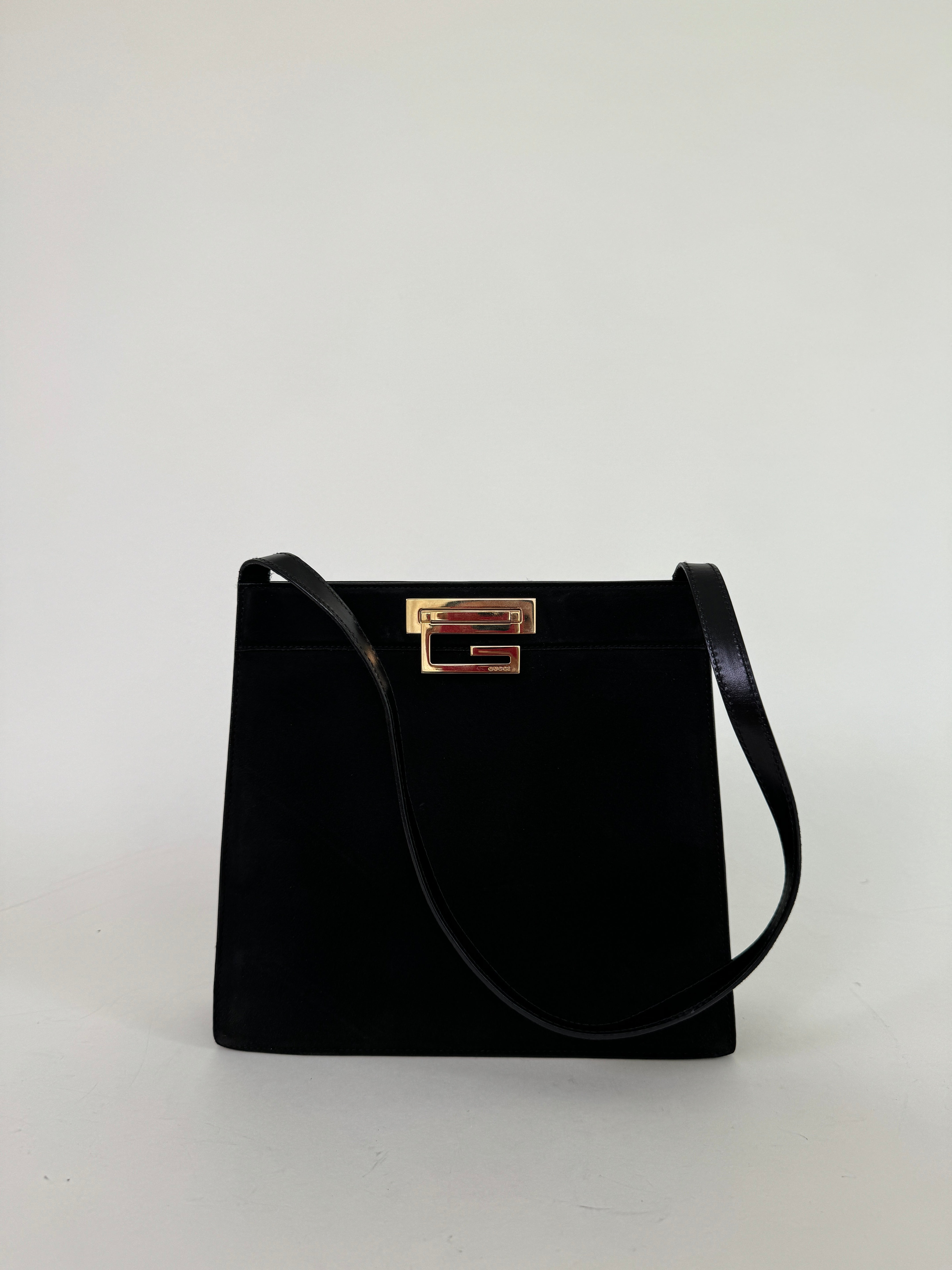 Gucci Black Suede Shoulder Bag