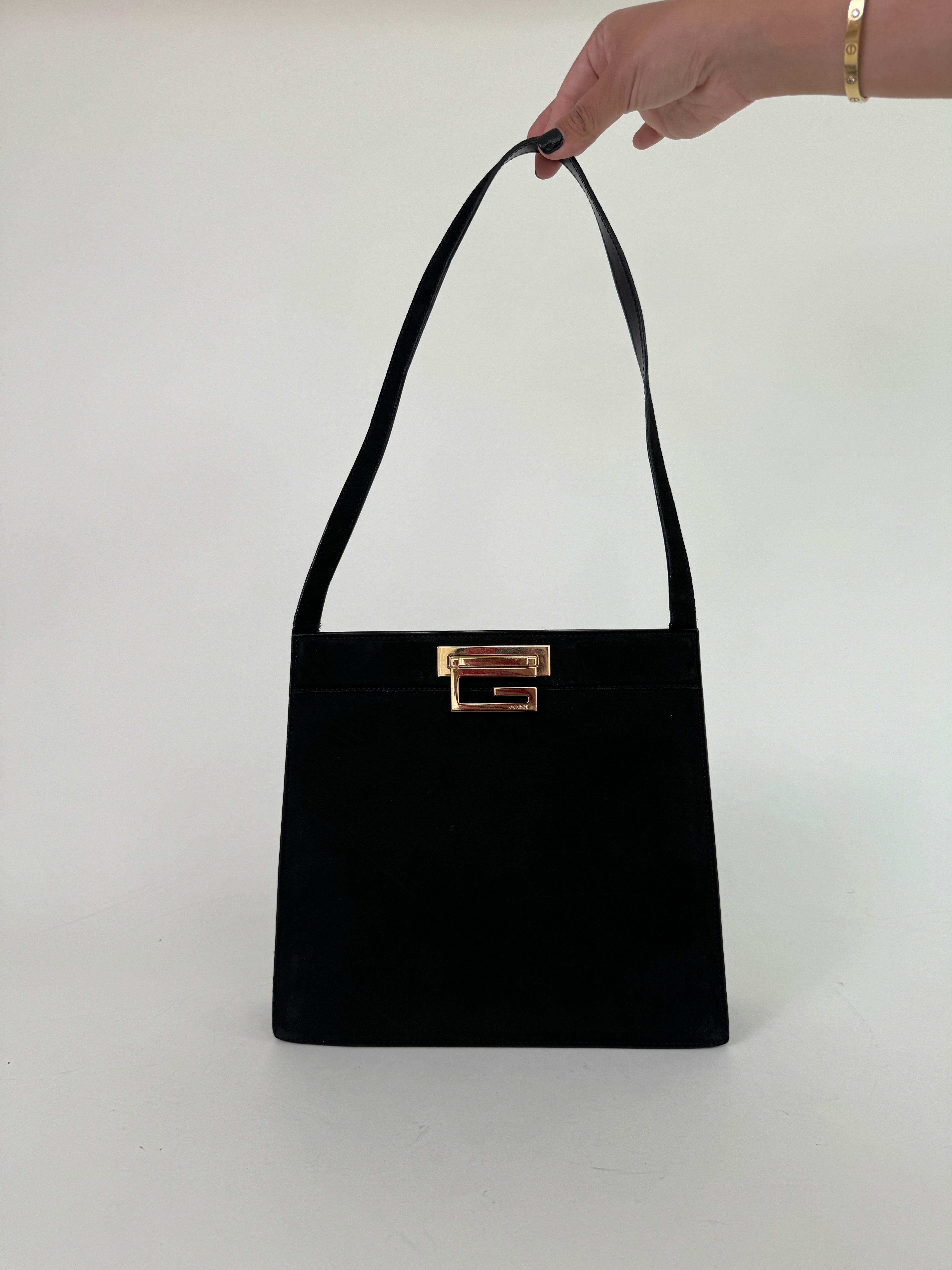 Gucci Black Suede Shoulder Bag