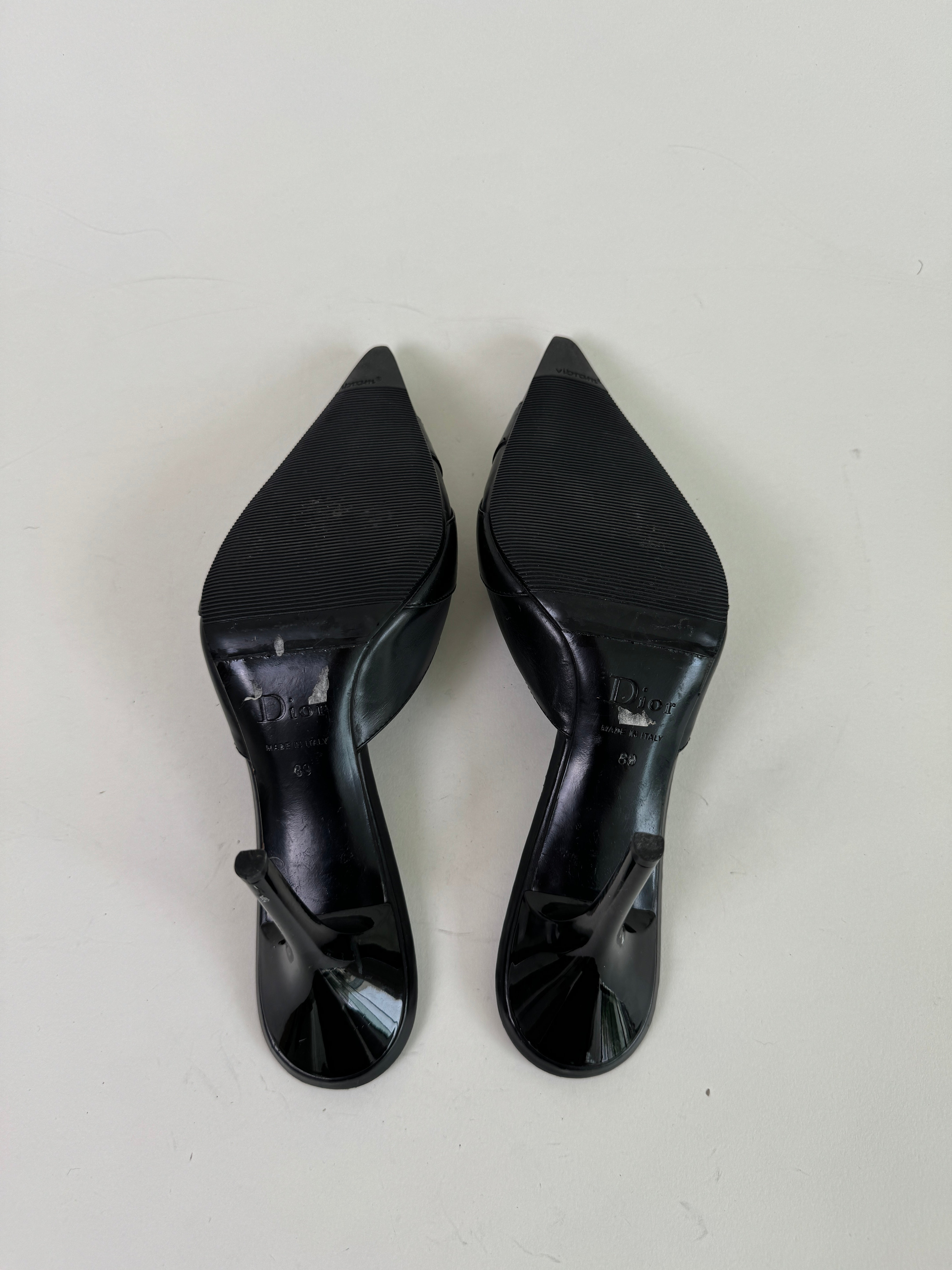 Vintage Dior Black Mules 39