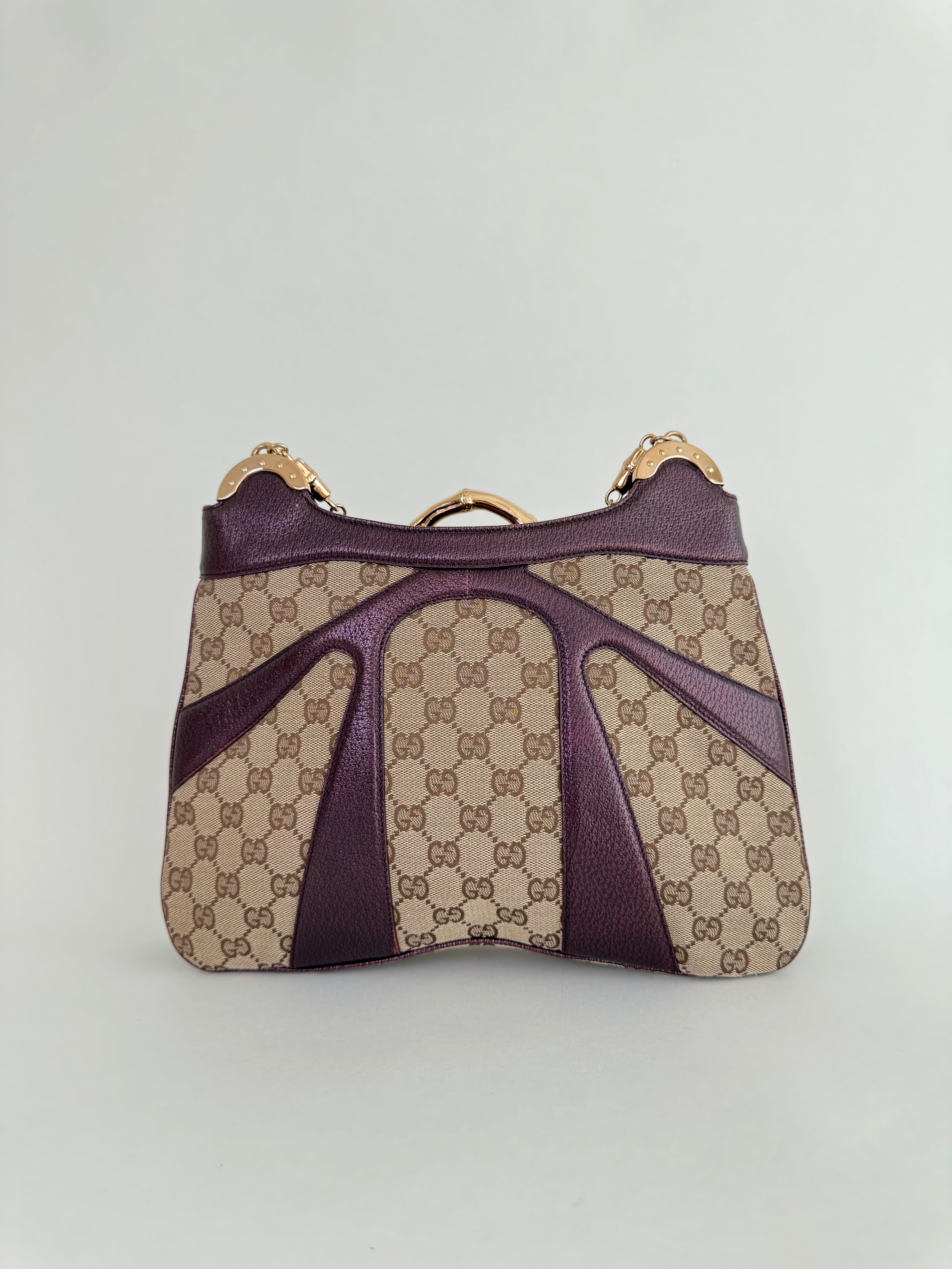 Gucci Tom Ford Monogram Bamboo Chain Shoulder Bag Gucci Tom Ford Monogram Bamboo Chain Shoulder Bag