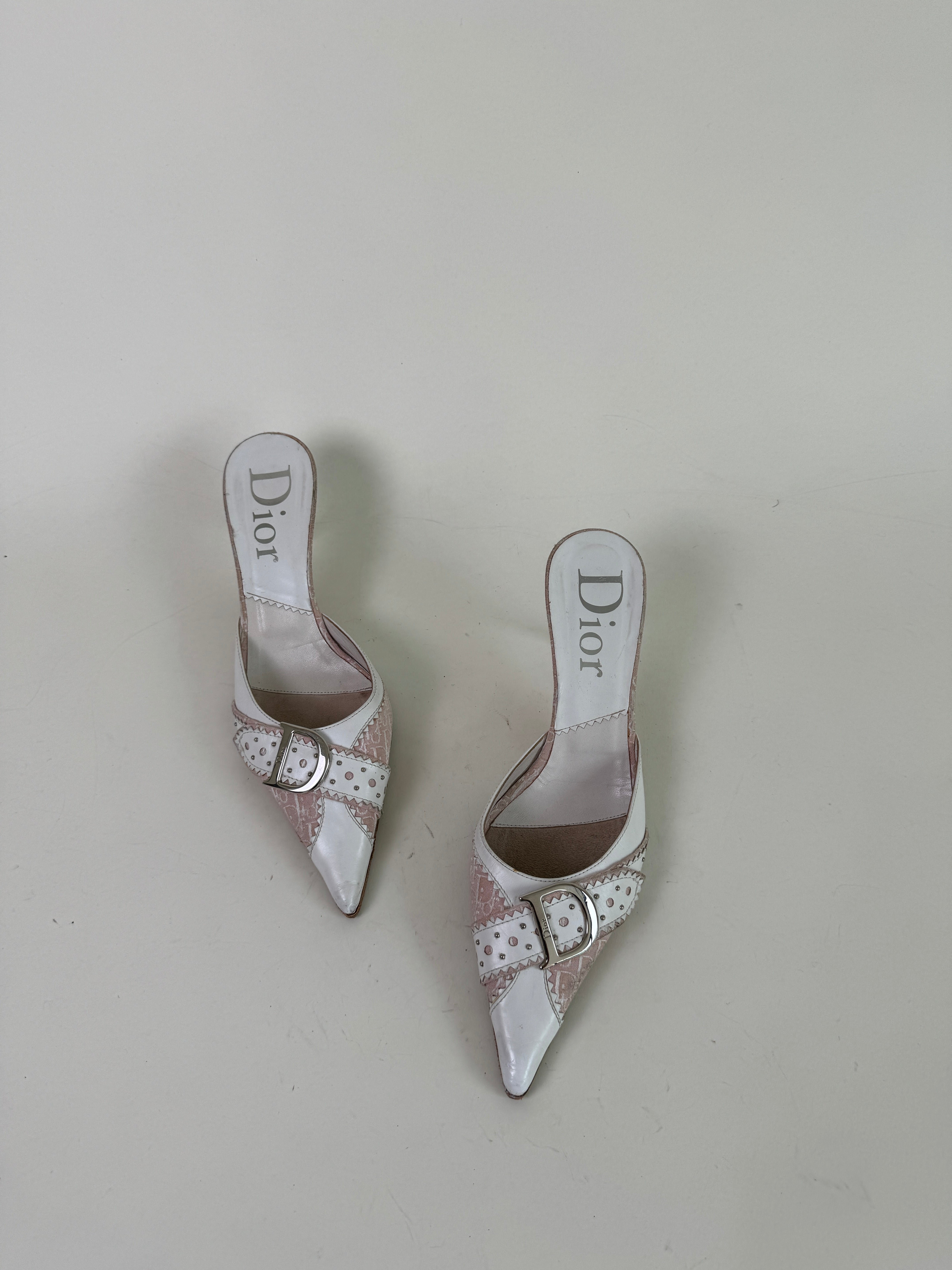 Vintage White Dior Mules 38 - Main Image