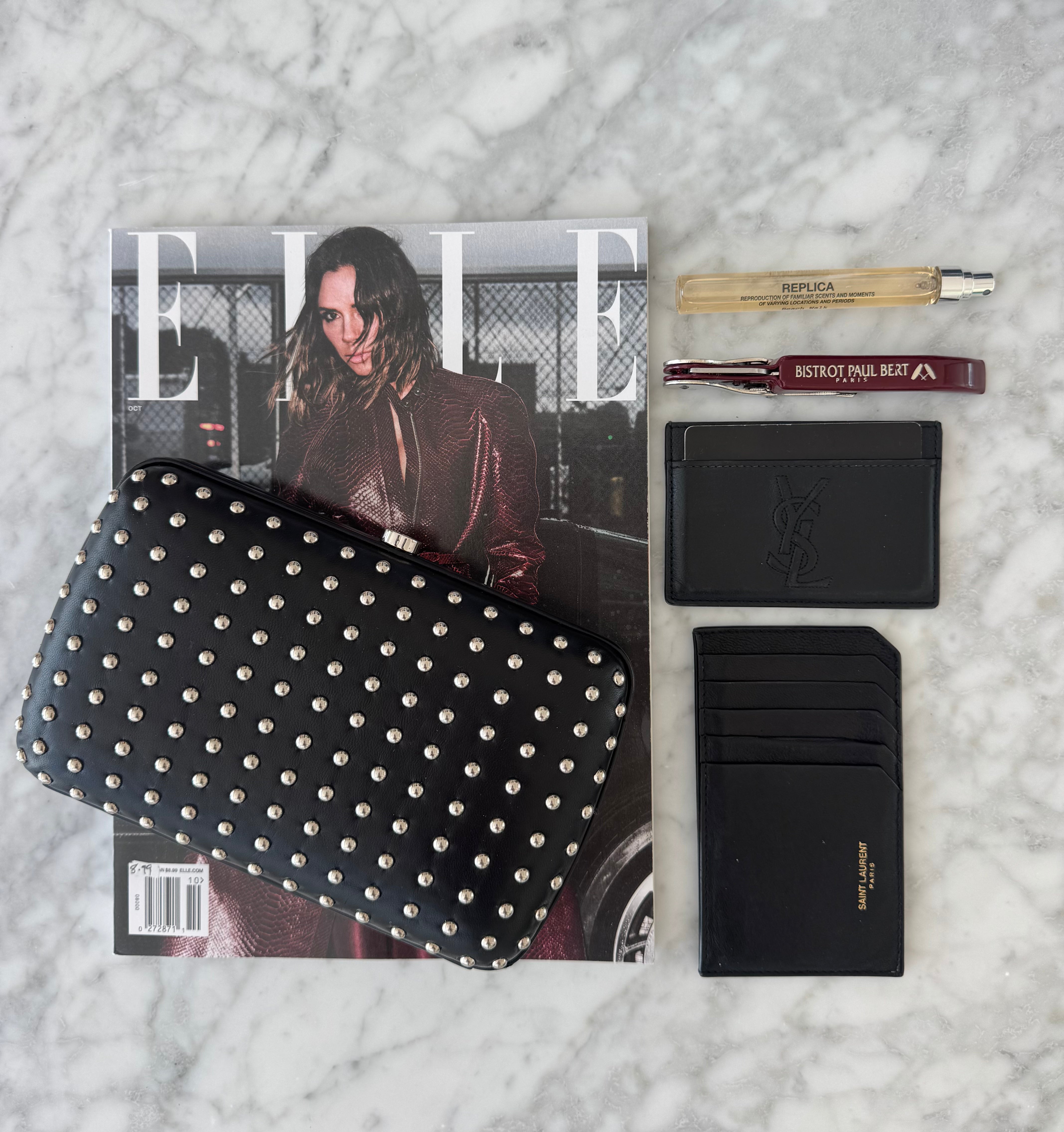 Gucci Leather Studded Clutch