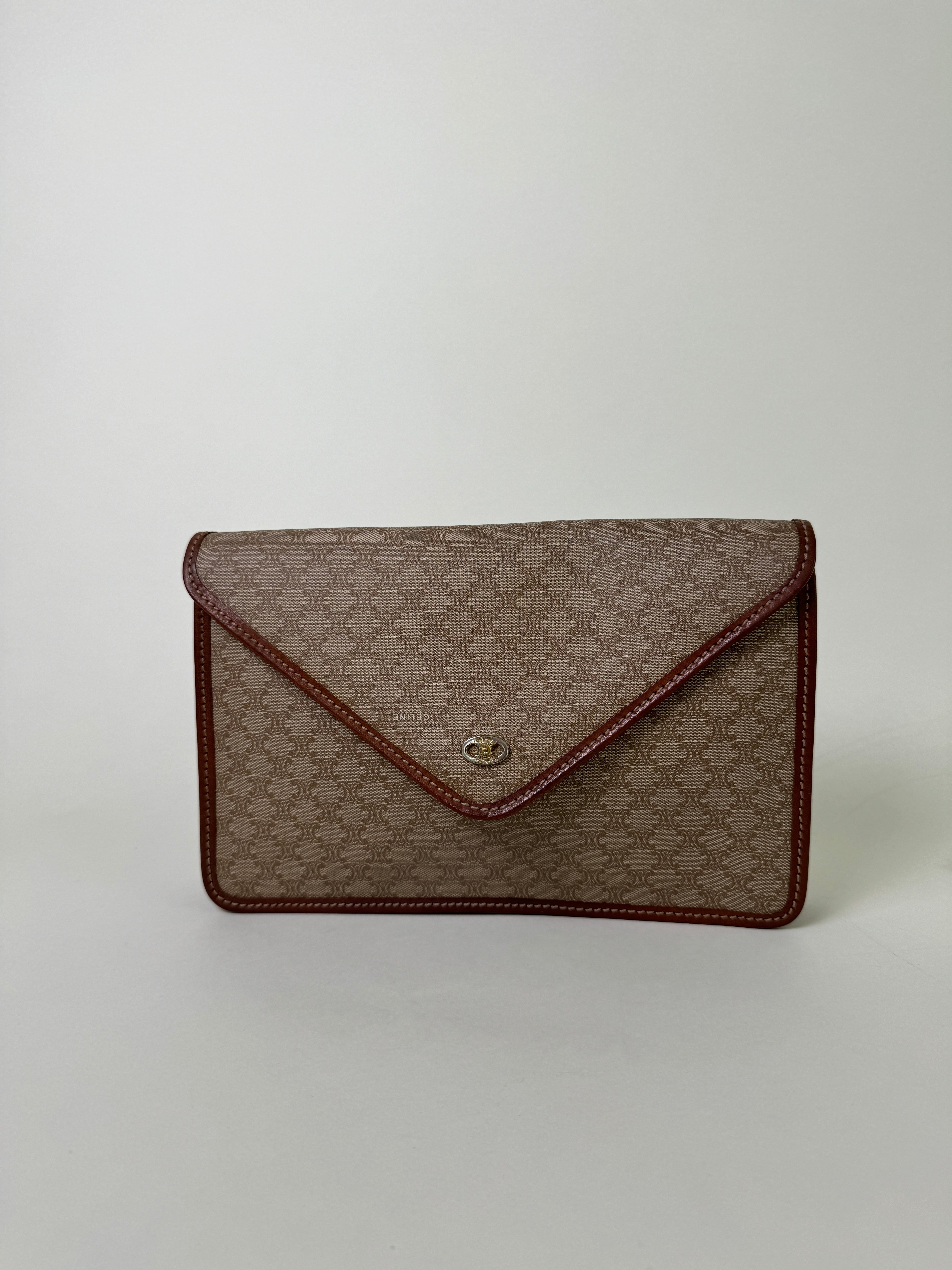 Celine Canvas Beige Clutch