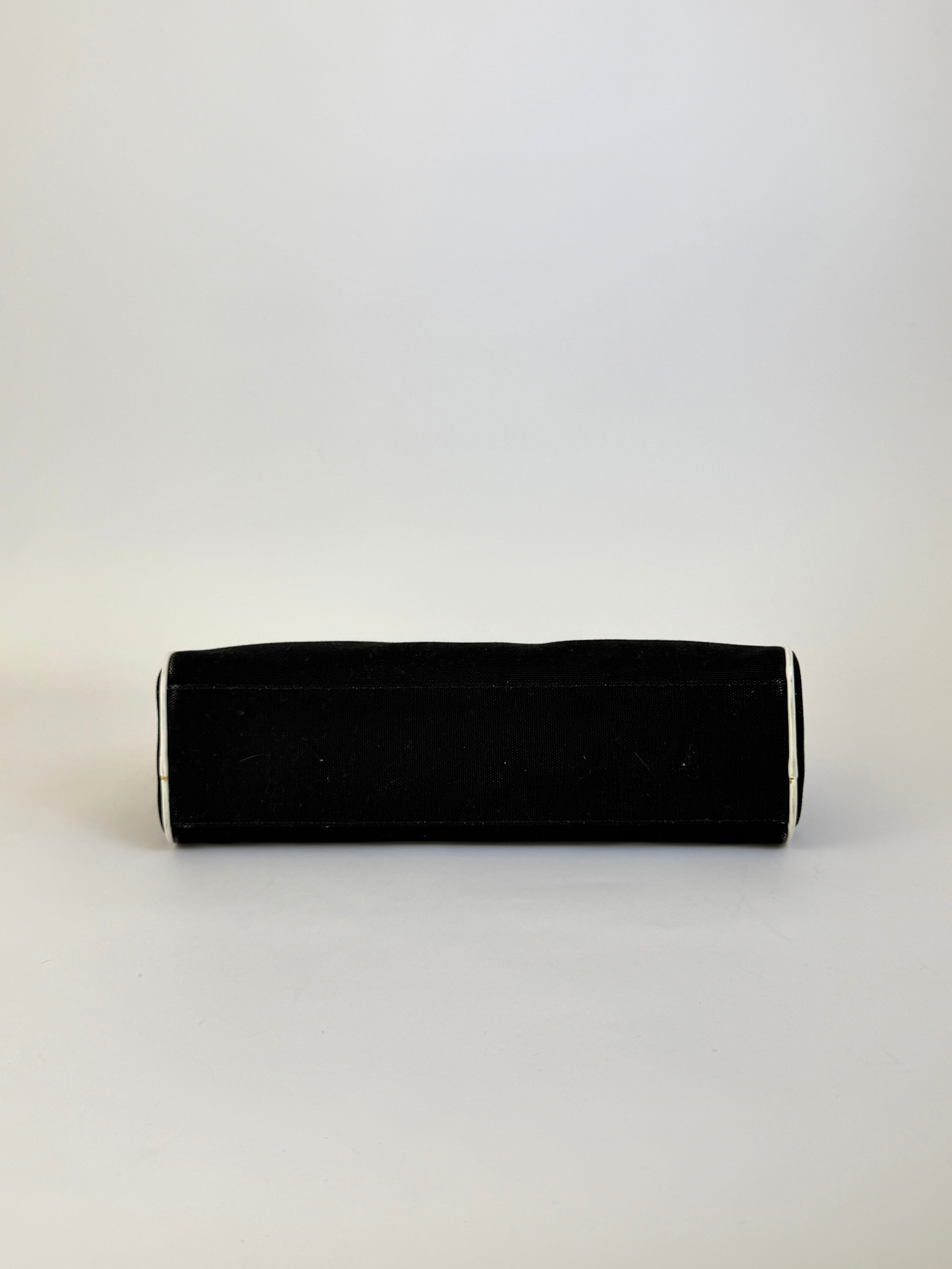 Prada Vintage Black Canvas Frame Bag