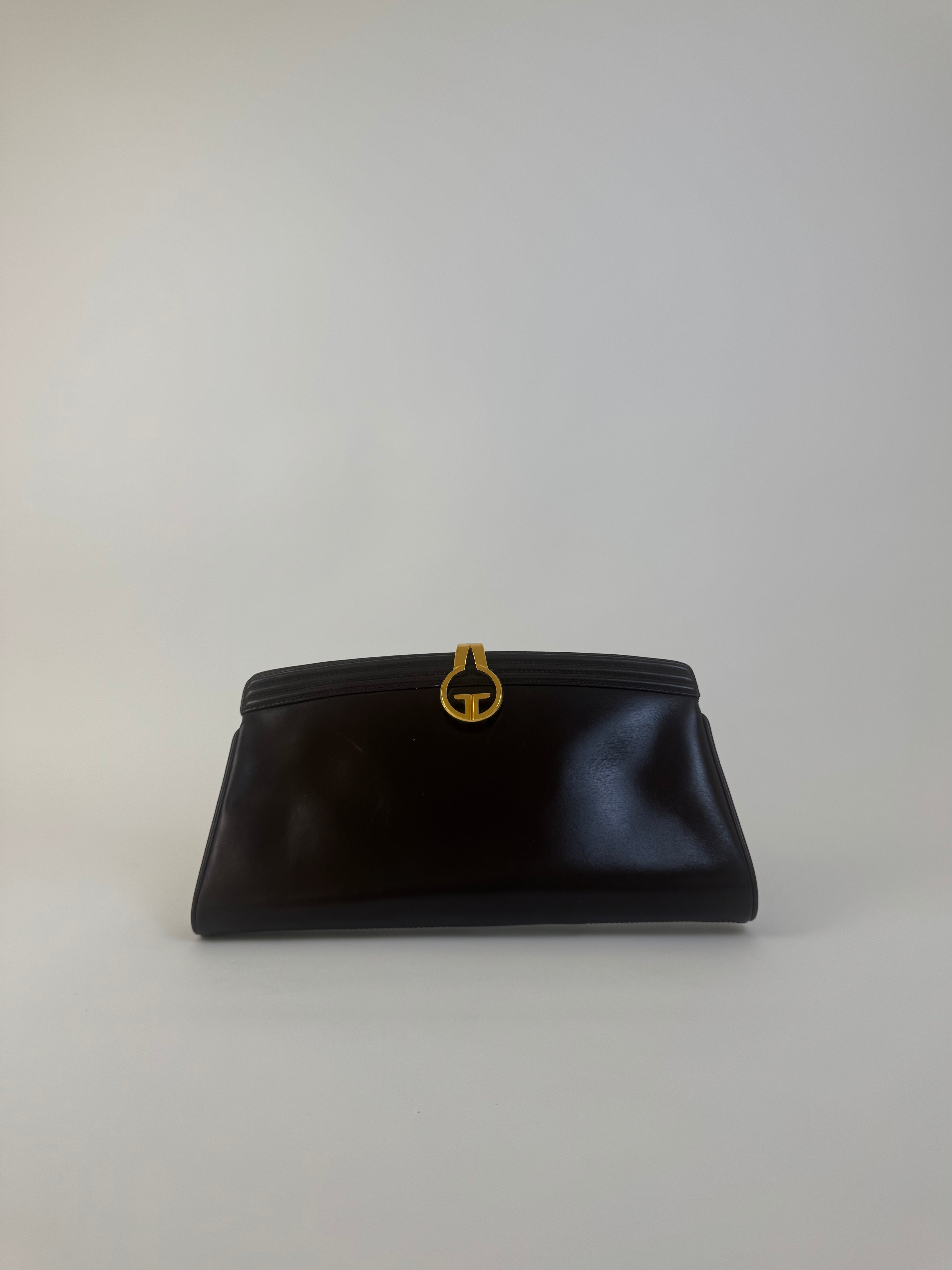 Gucci Vintage Brown Leather Clutch
