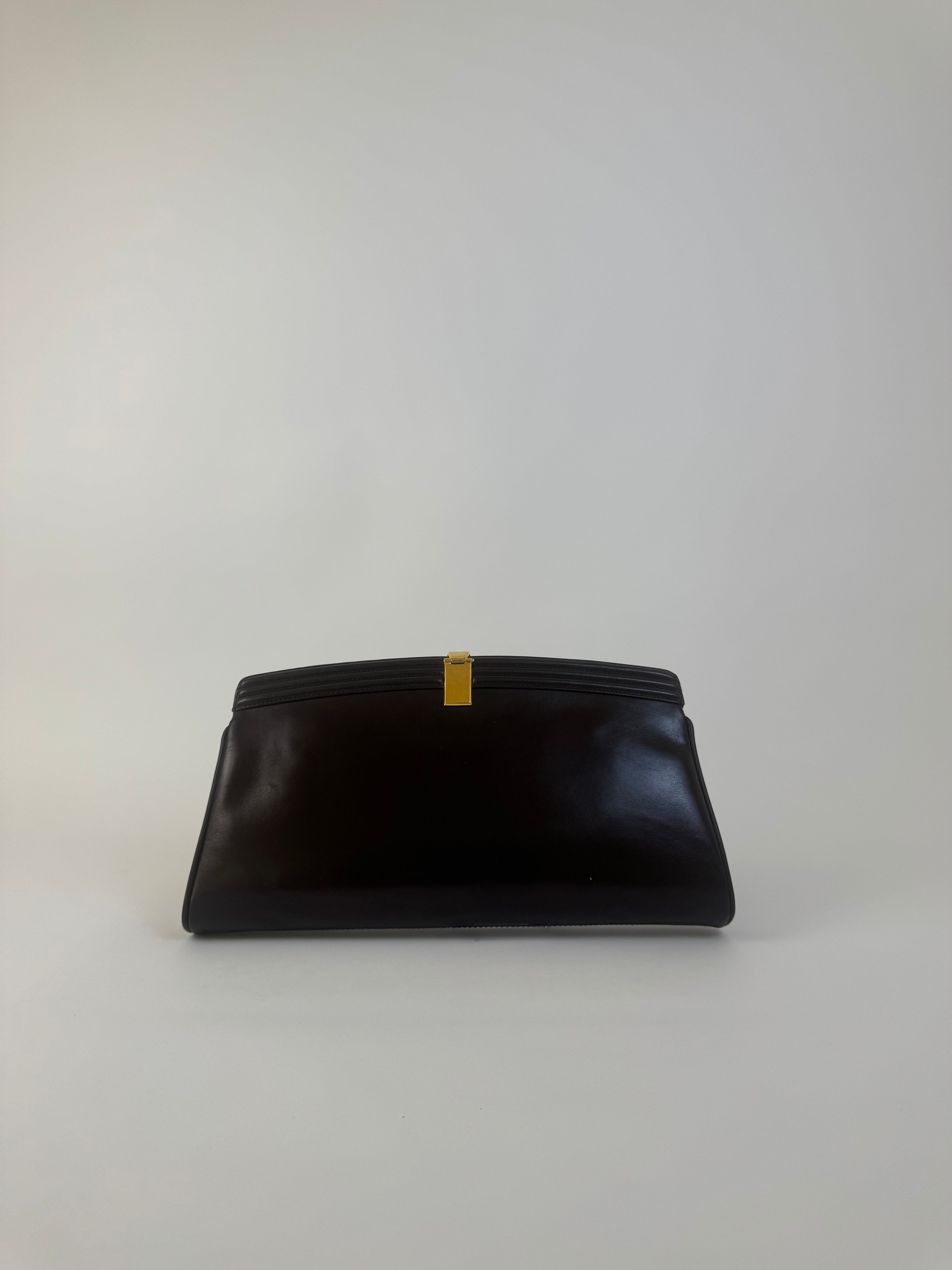 Gucci Vintage Brown Leather Clutch