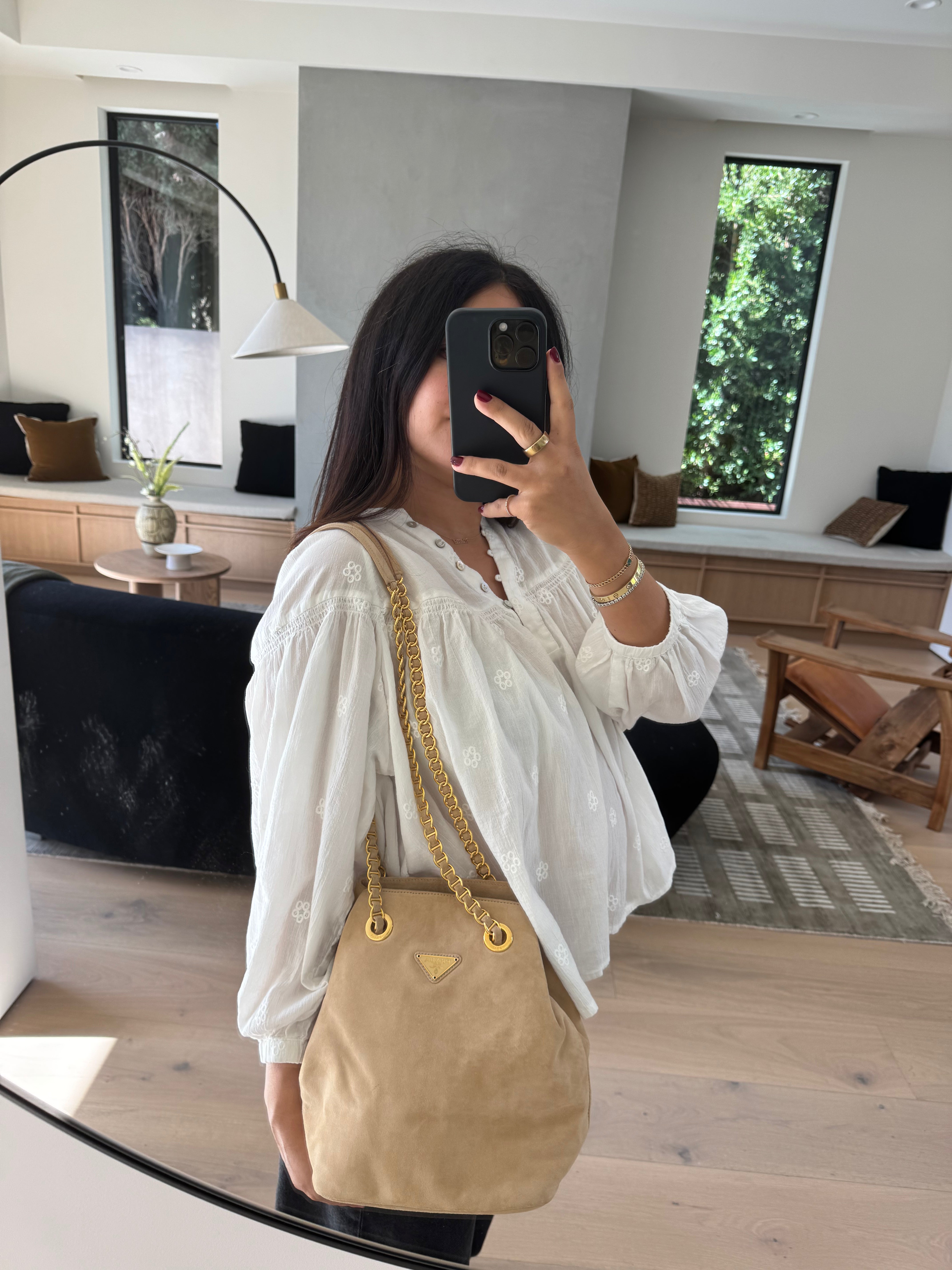 Prada Suede Bucket Bag