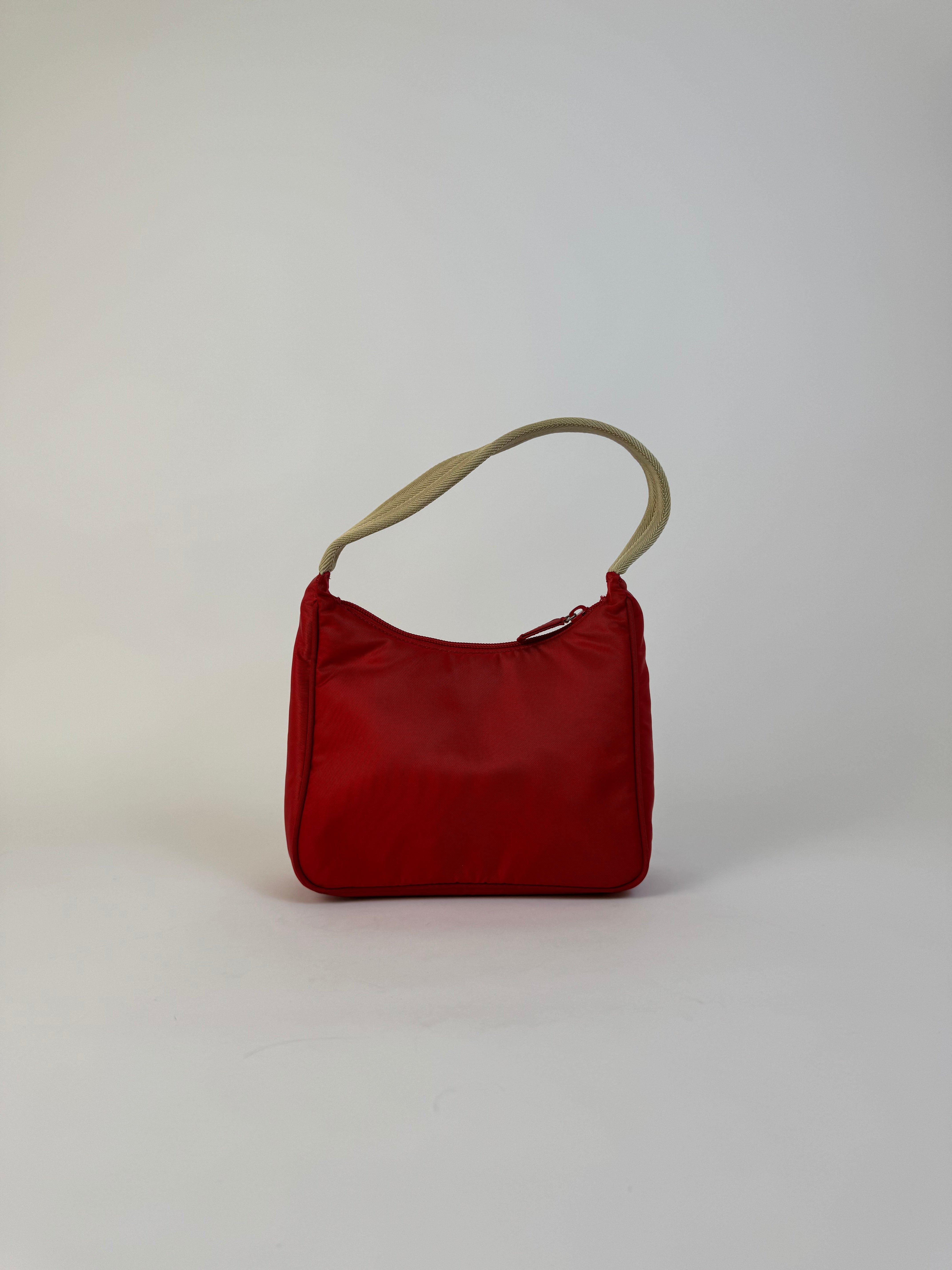 Prada Red Nylon Shoulder Bag