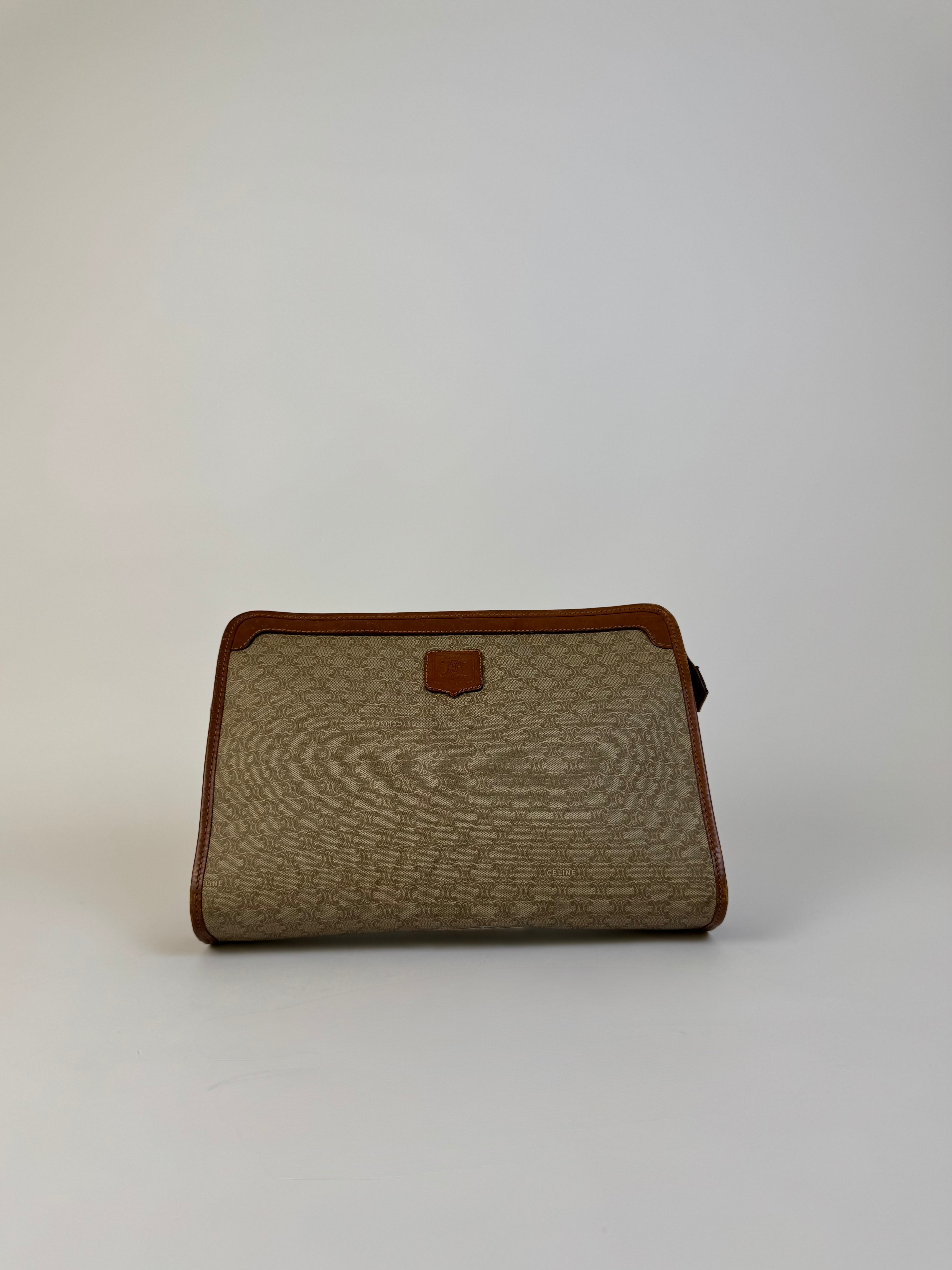 Celine Beige Macadam Clutch