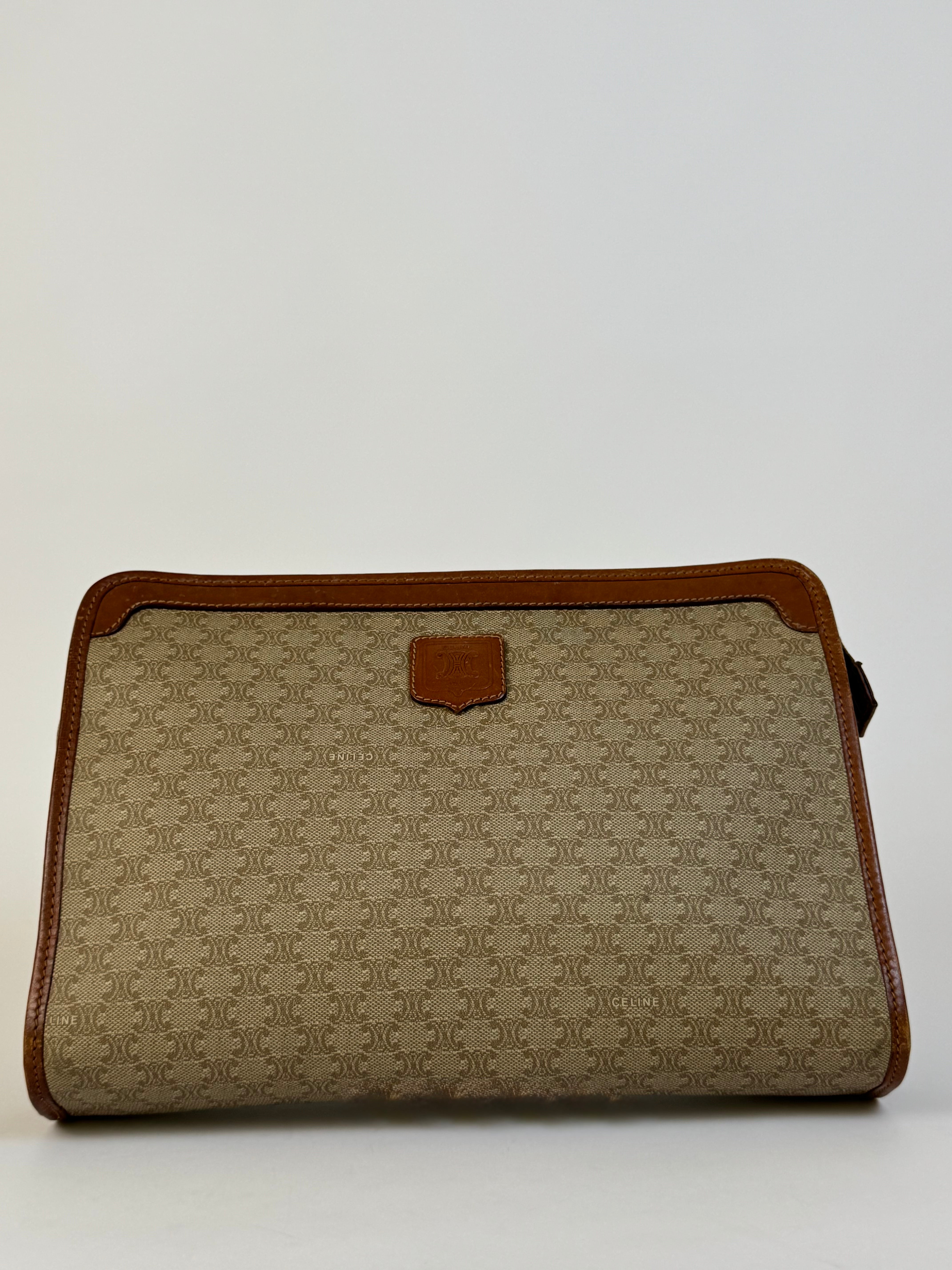 Celine Beige Macadam Clutch