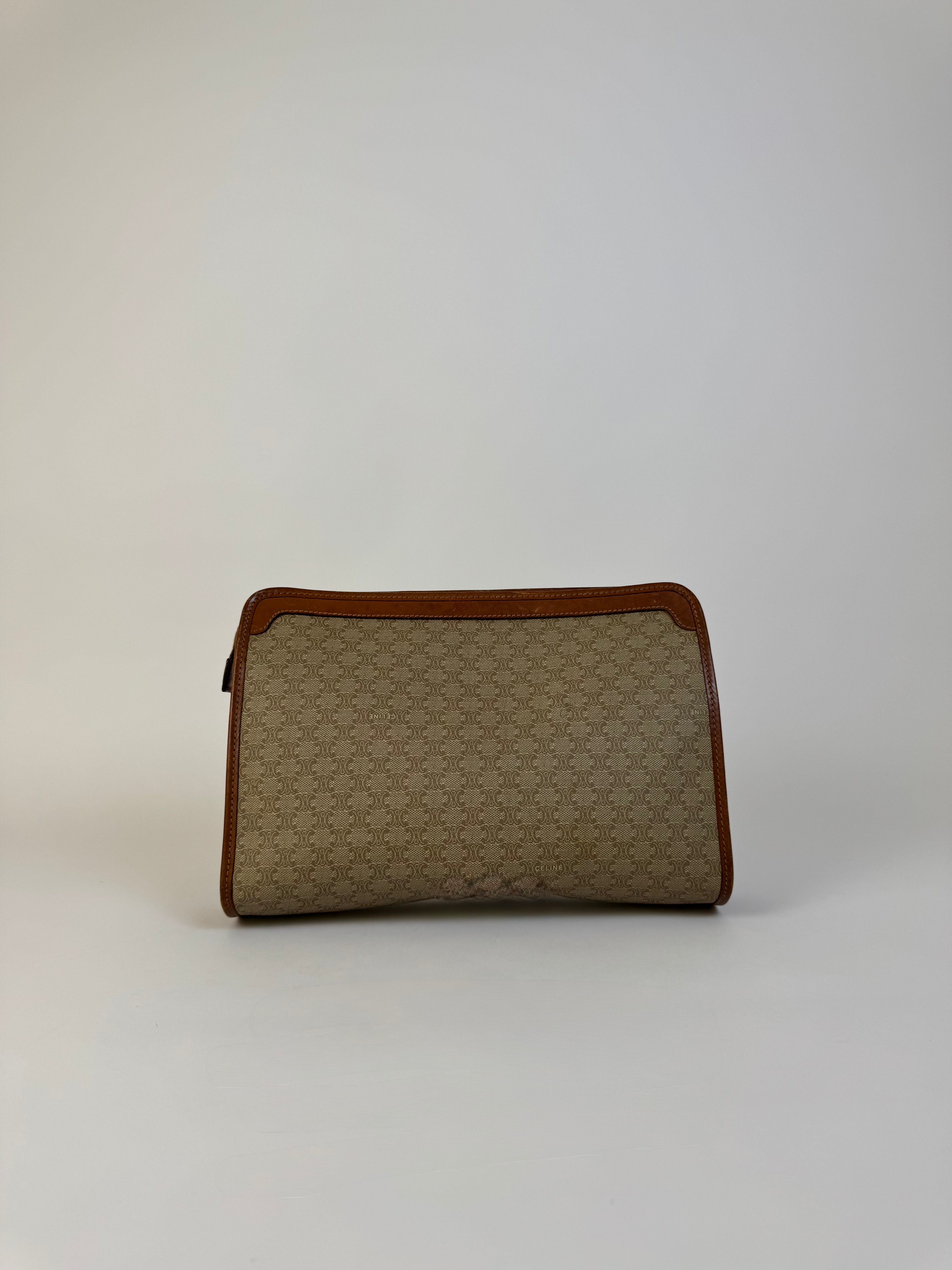 Celine Beige Macadam Clutch