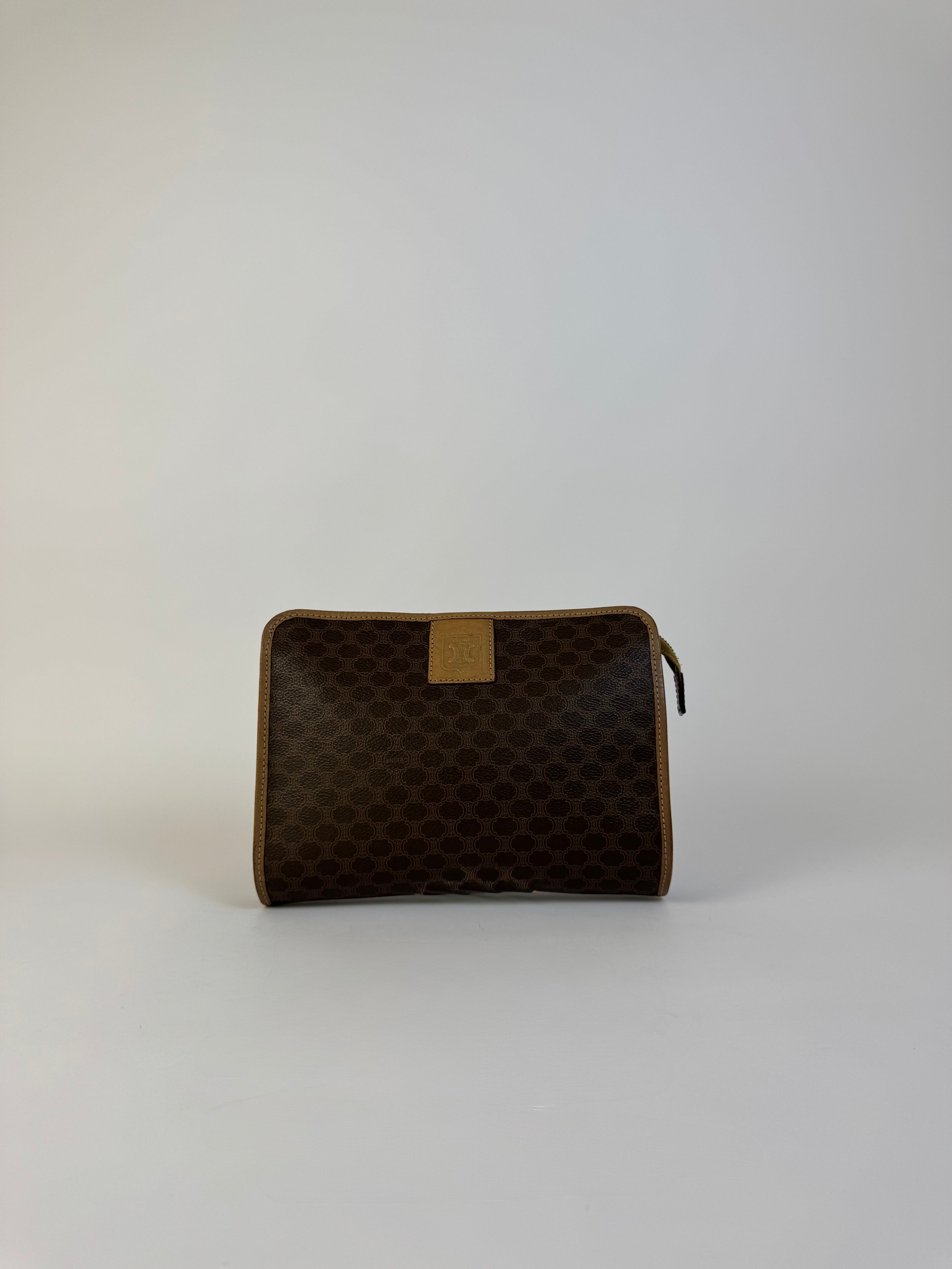 Celine Brown Macadam Clutch