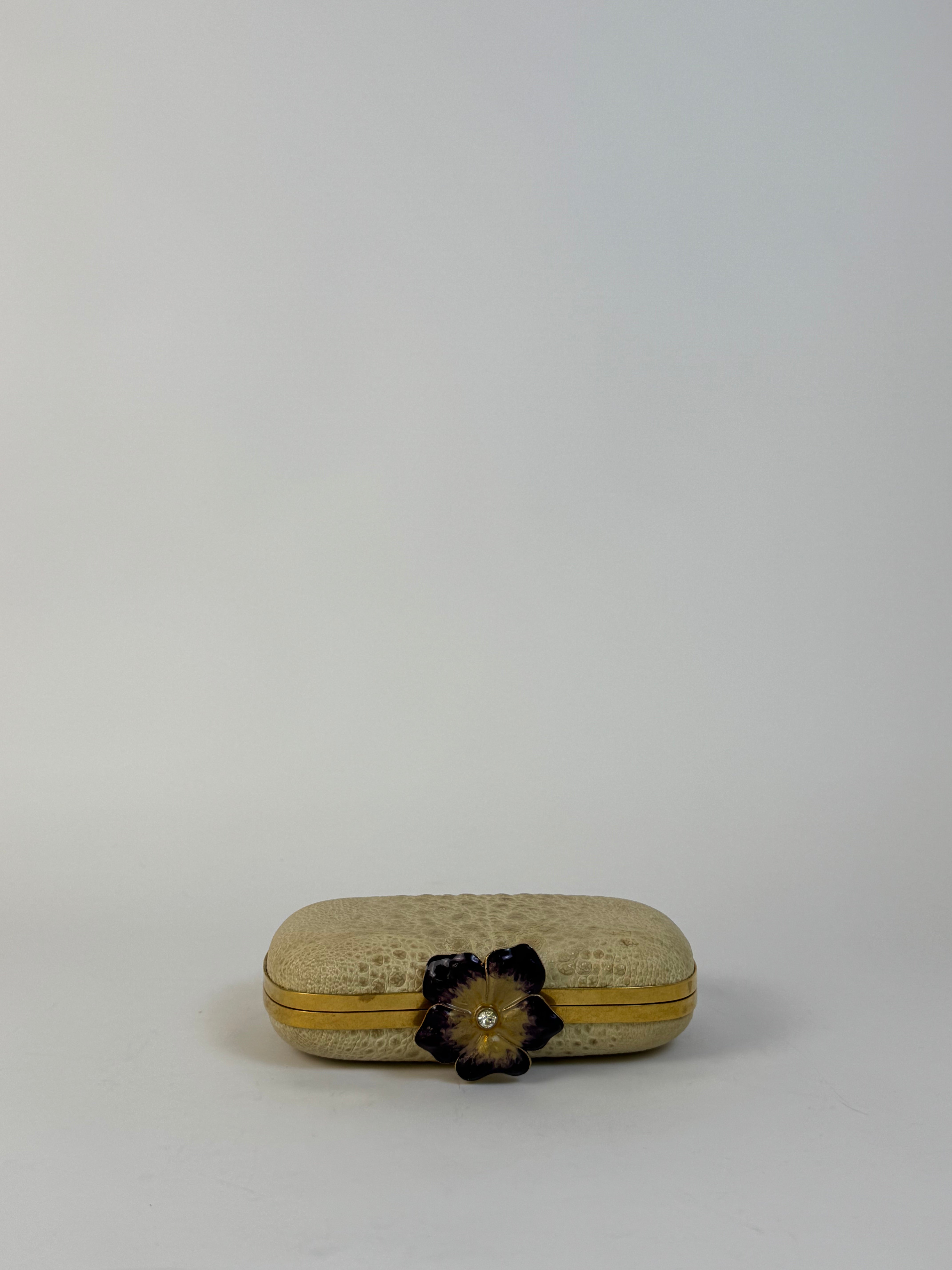 YSL Vintage Frog Leather Clutch Rare