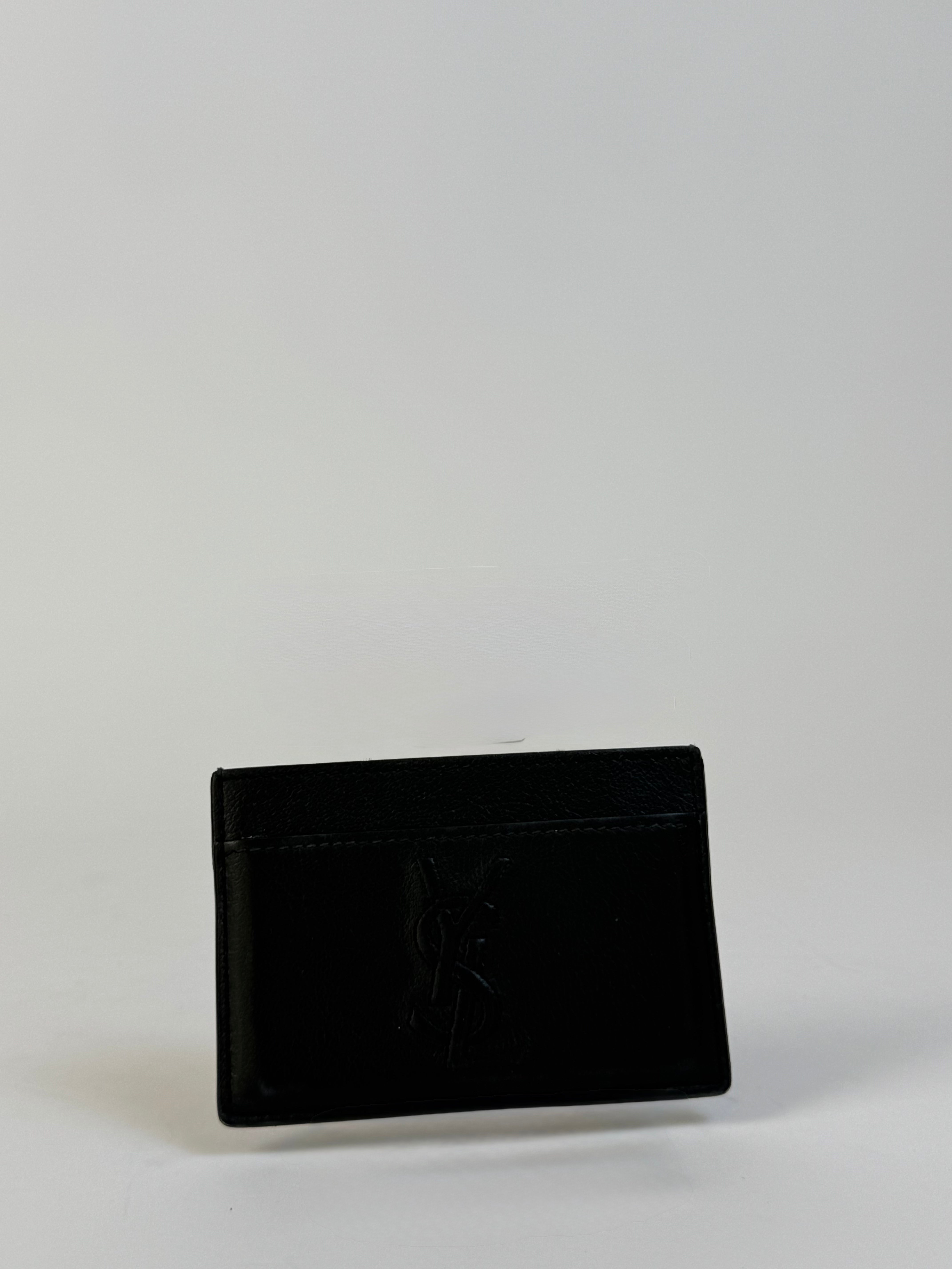 YSL Black Leather Card Holder