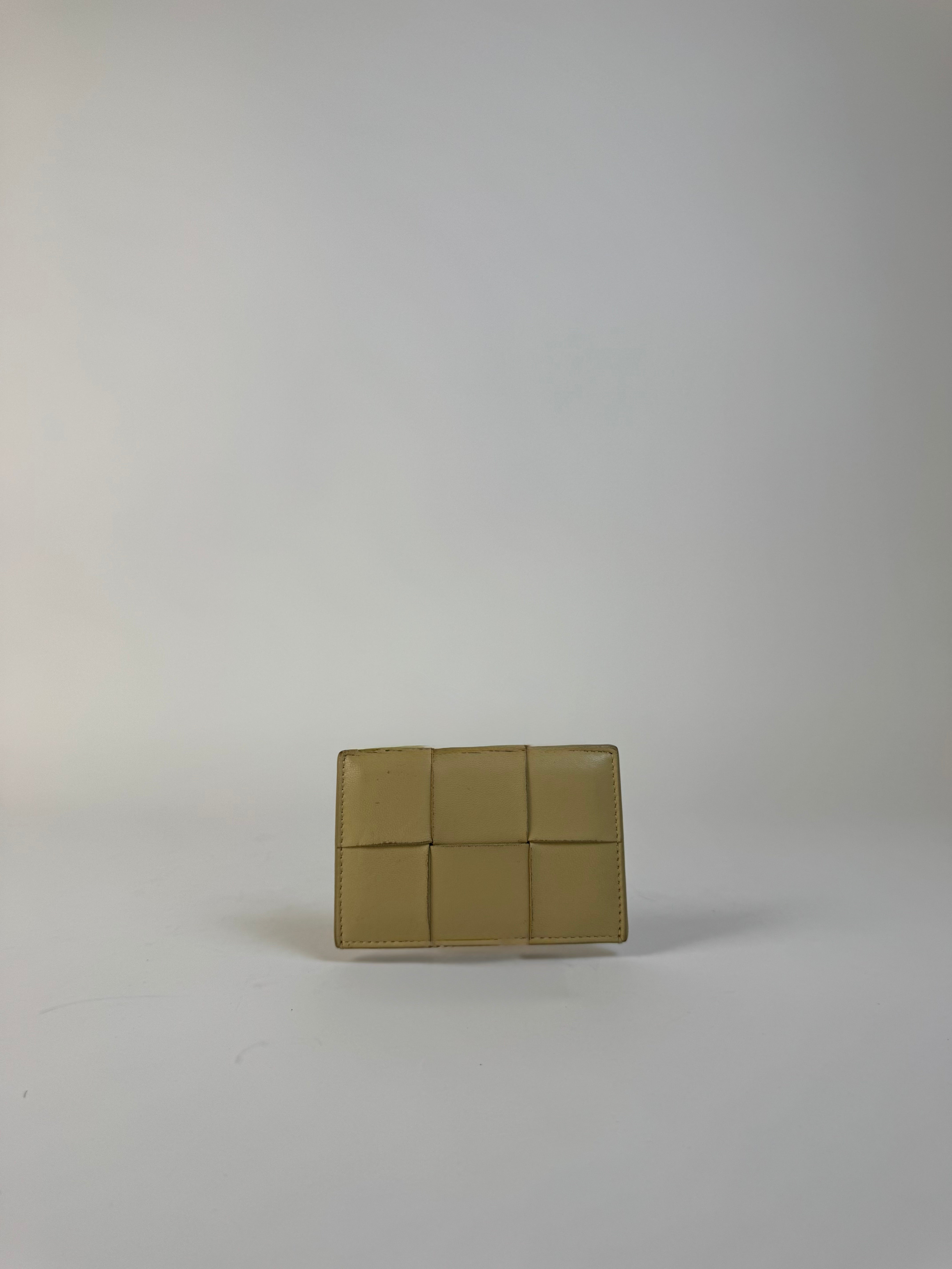 Bottega Veneta Beige Cassette Card Holder