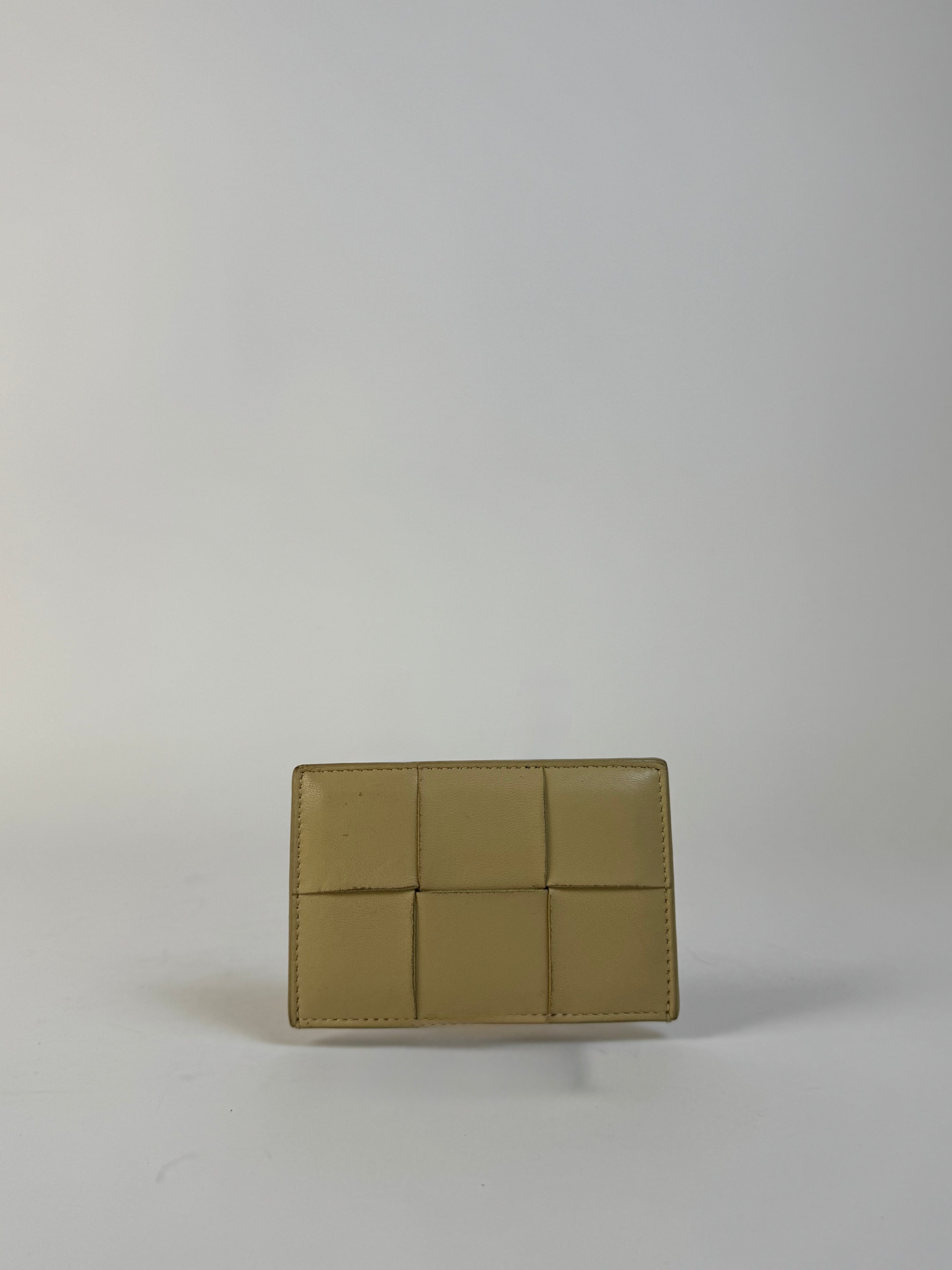 Bottega Veneta Beige Cassette Card Holder