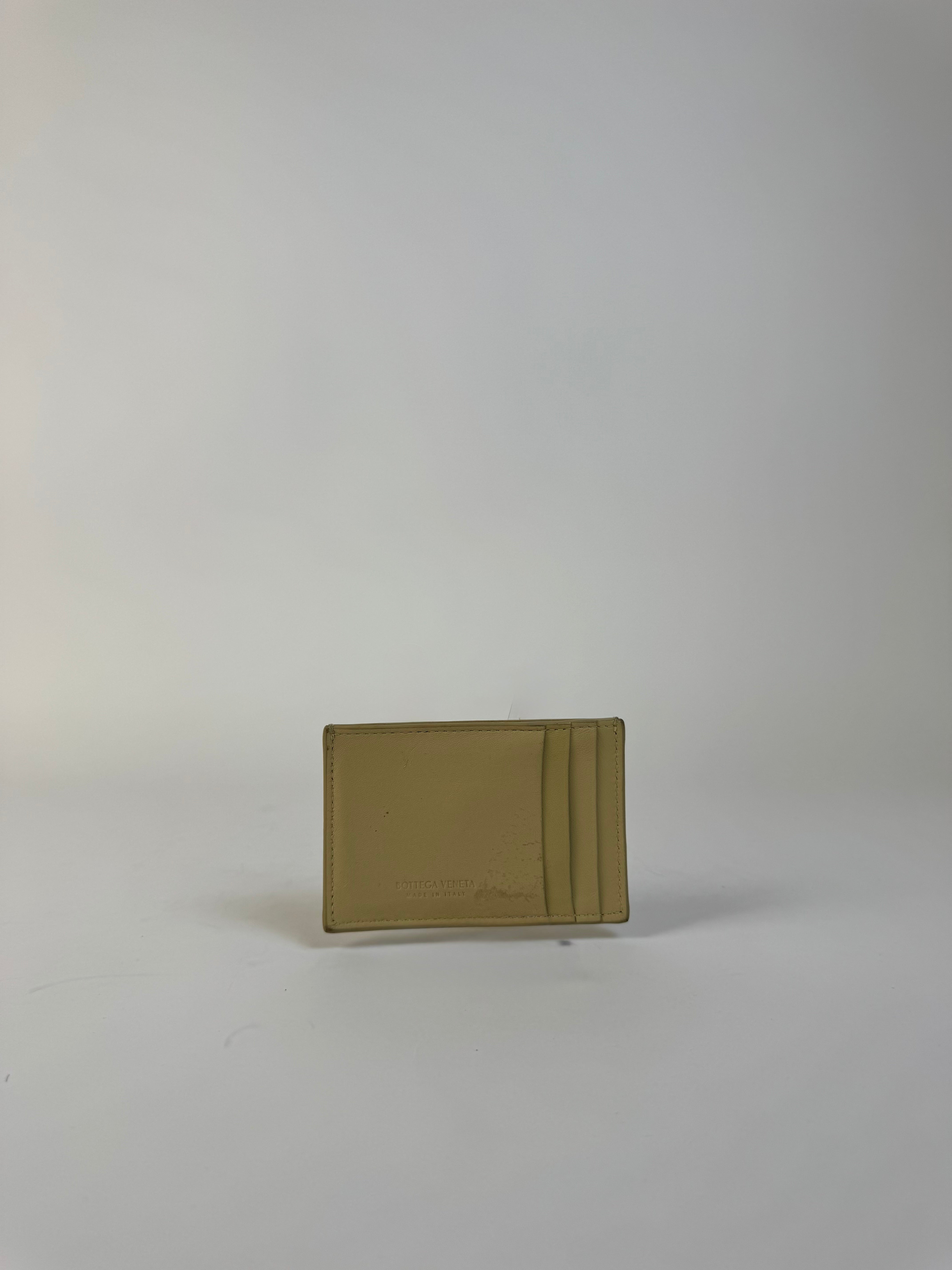 Bottega Veneta Beige Cassette Card Holder