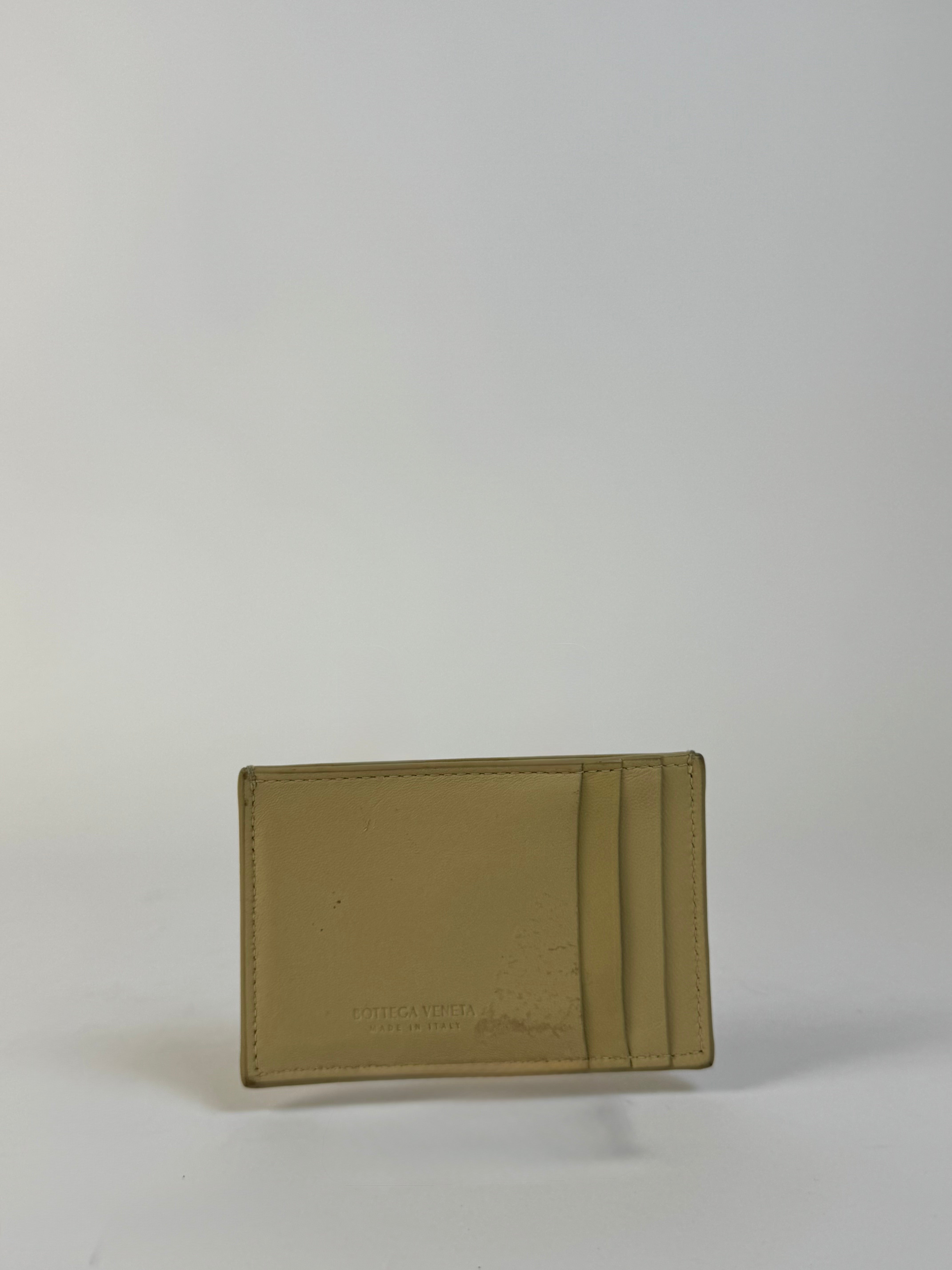 Bottega Veneta Beige Cassette Card Holder