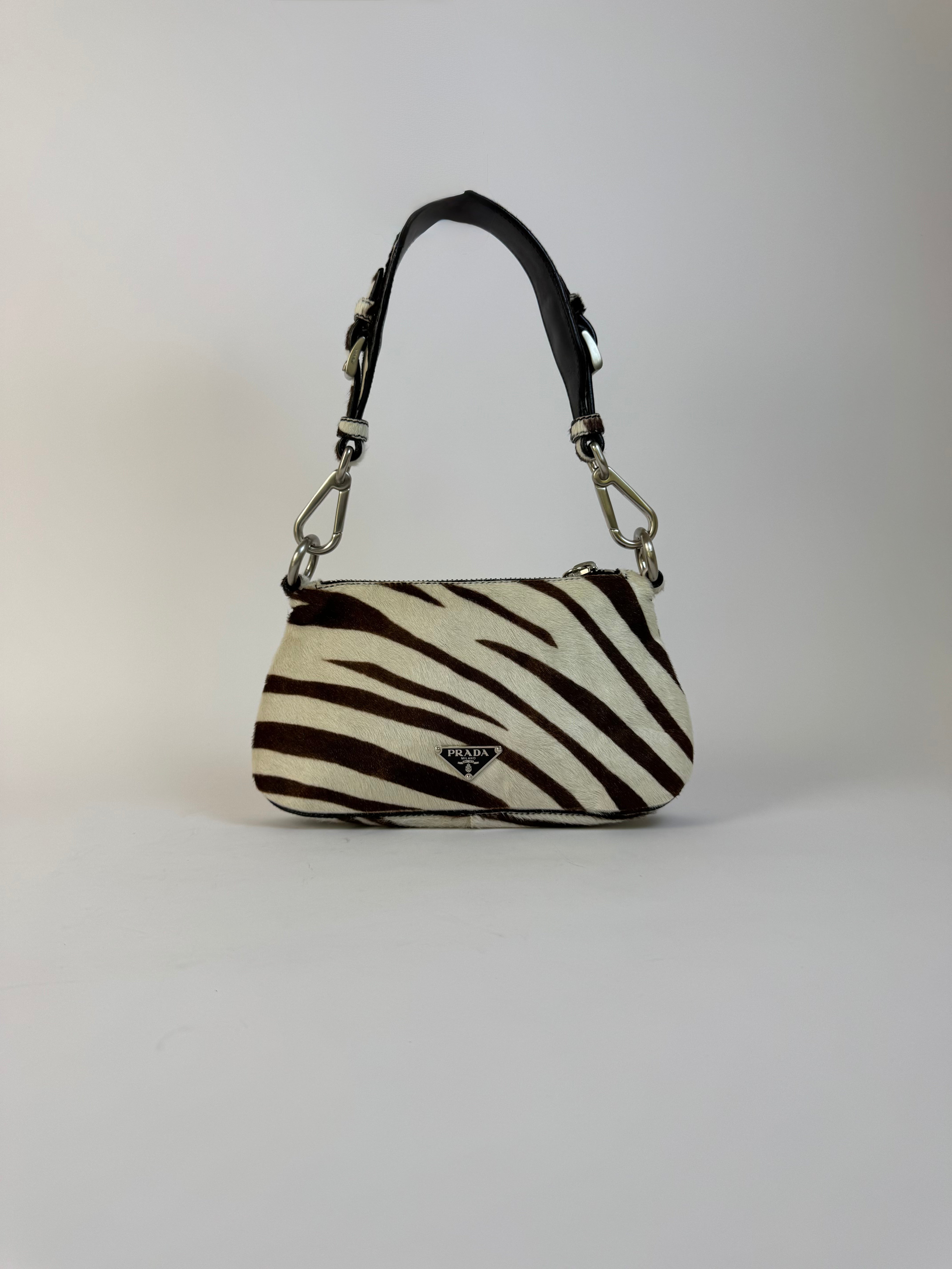 Prada Zebra Ponyhair Shoulder Bag
