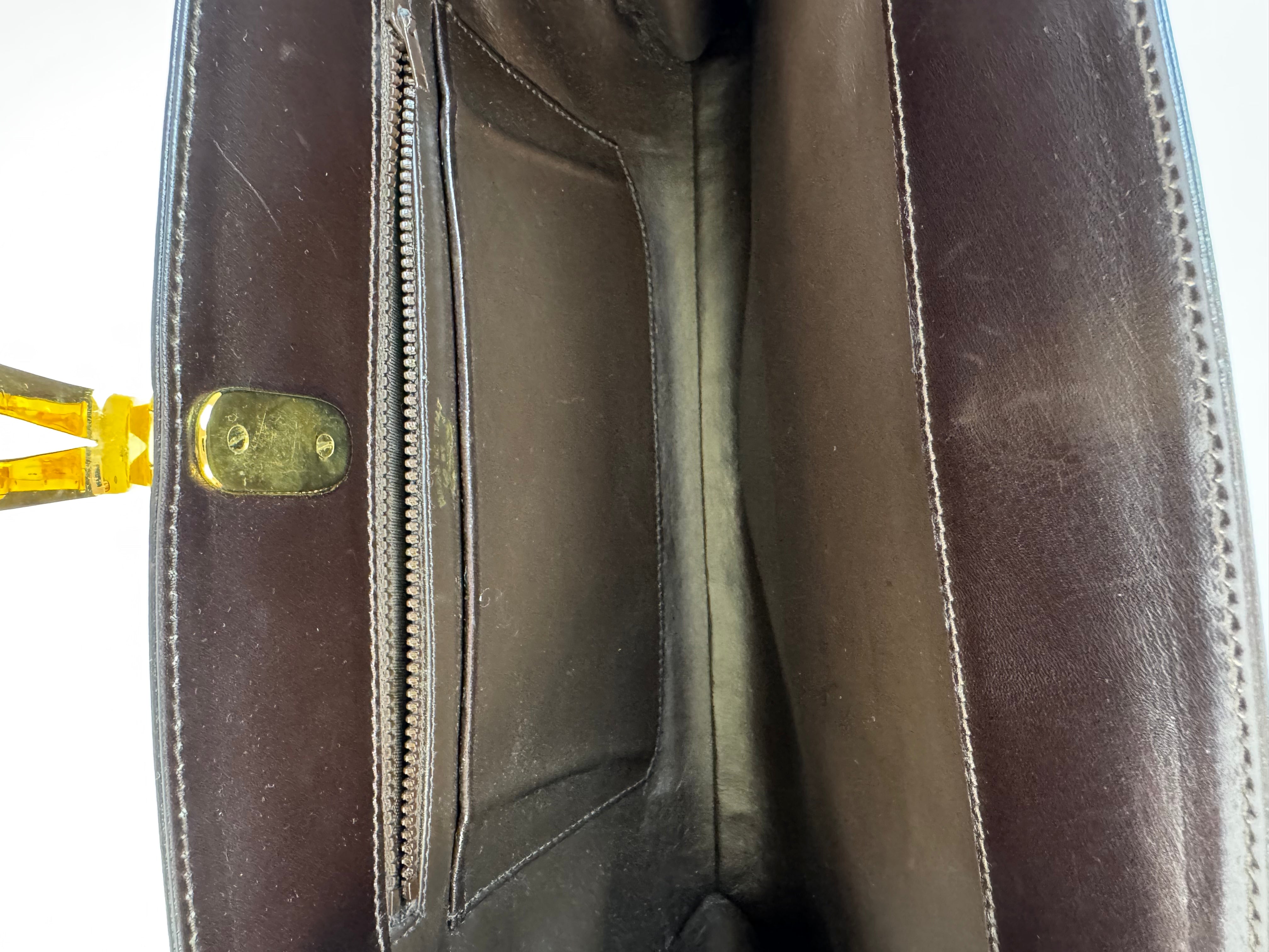 Gucci Vintage Brown Leather Clutch