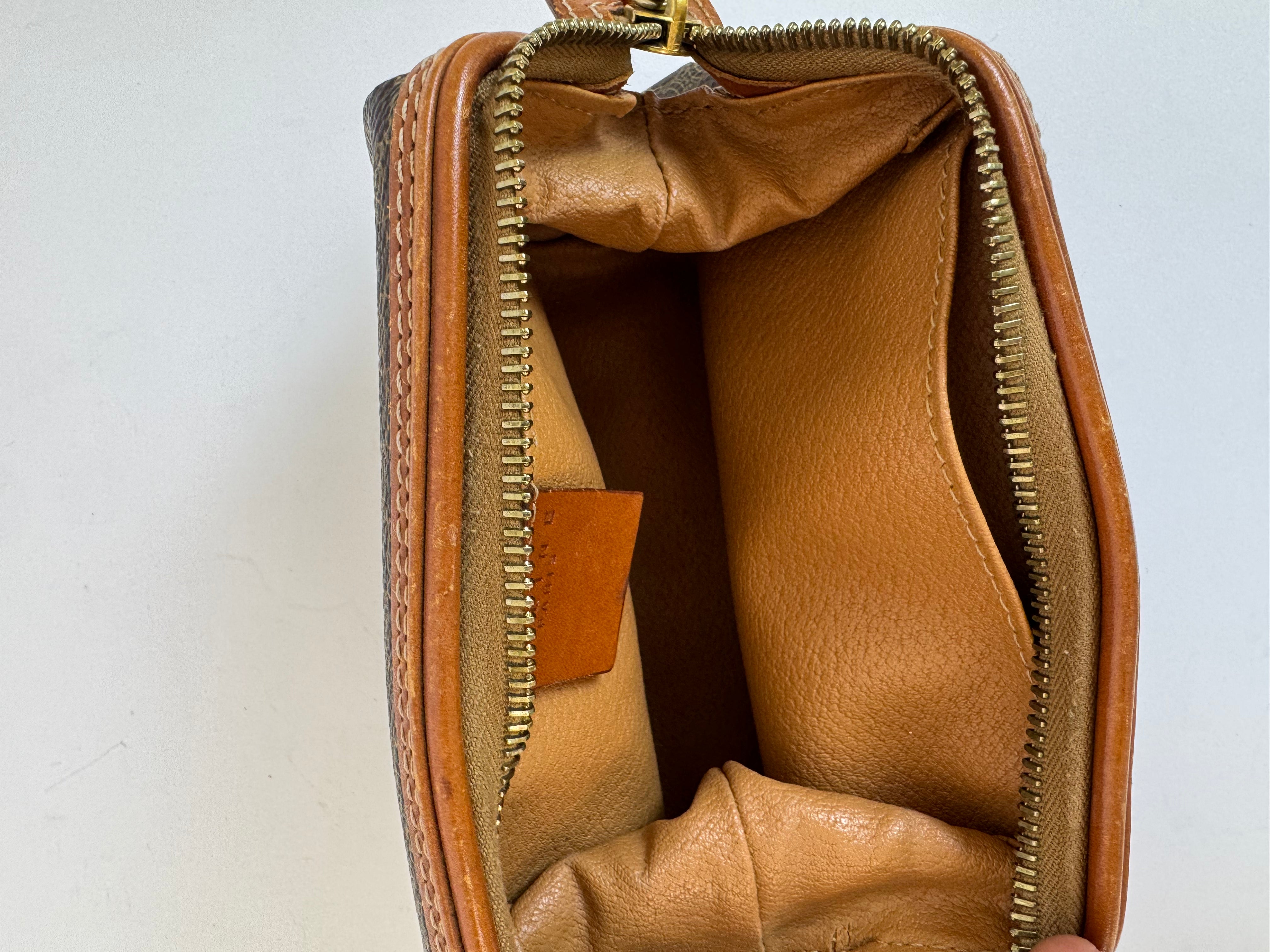 Celine Brown Macadam Cosmetic Bag Small
