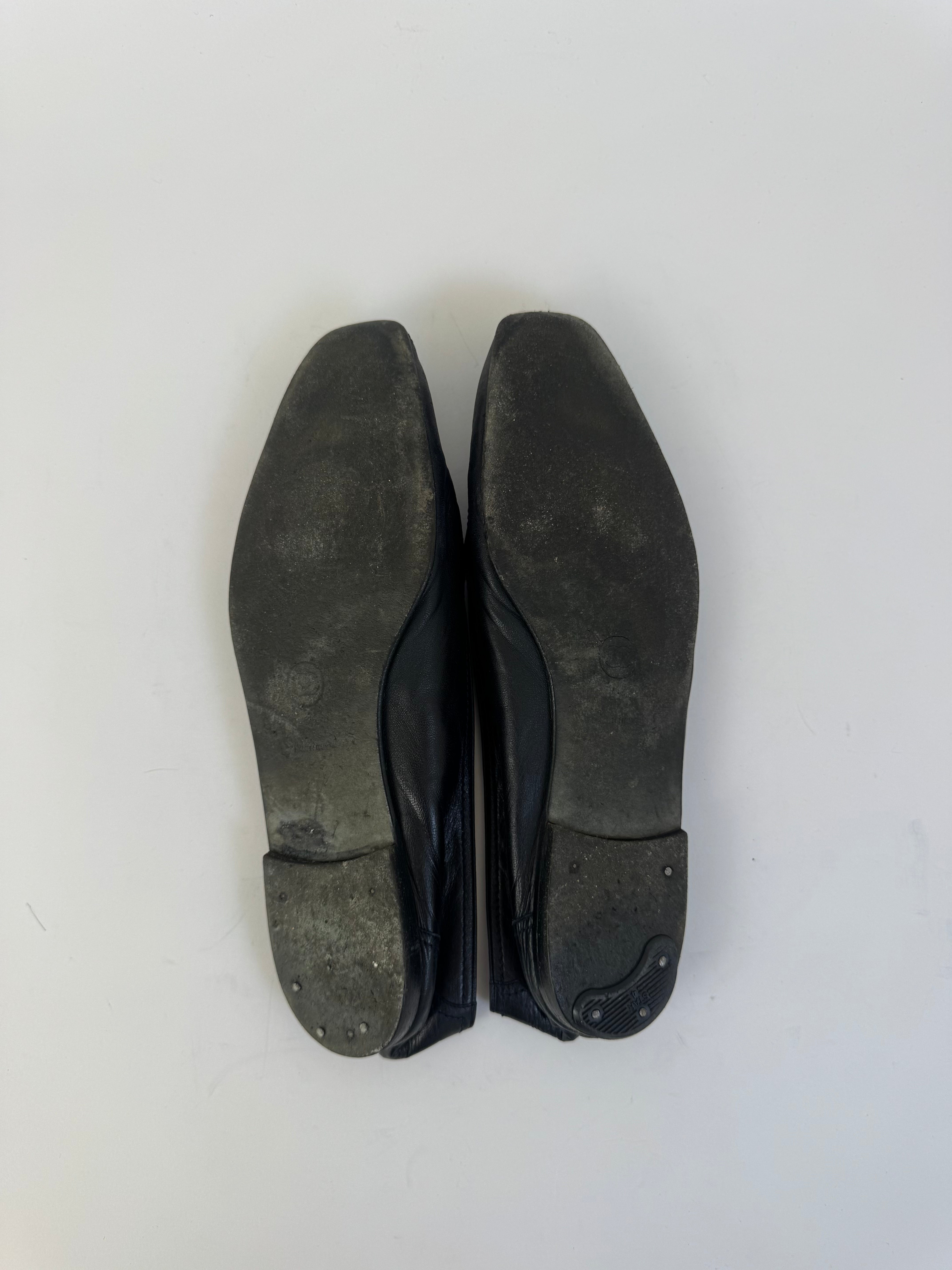 Chanel Black Leather Loafers 39.5