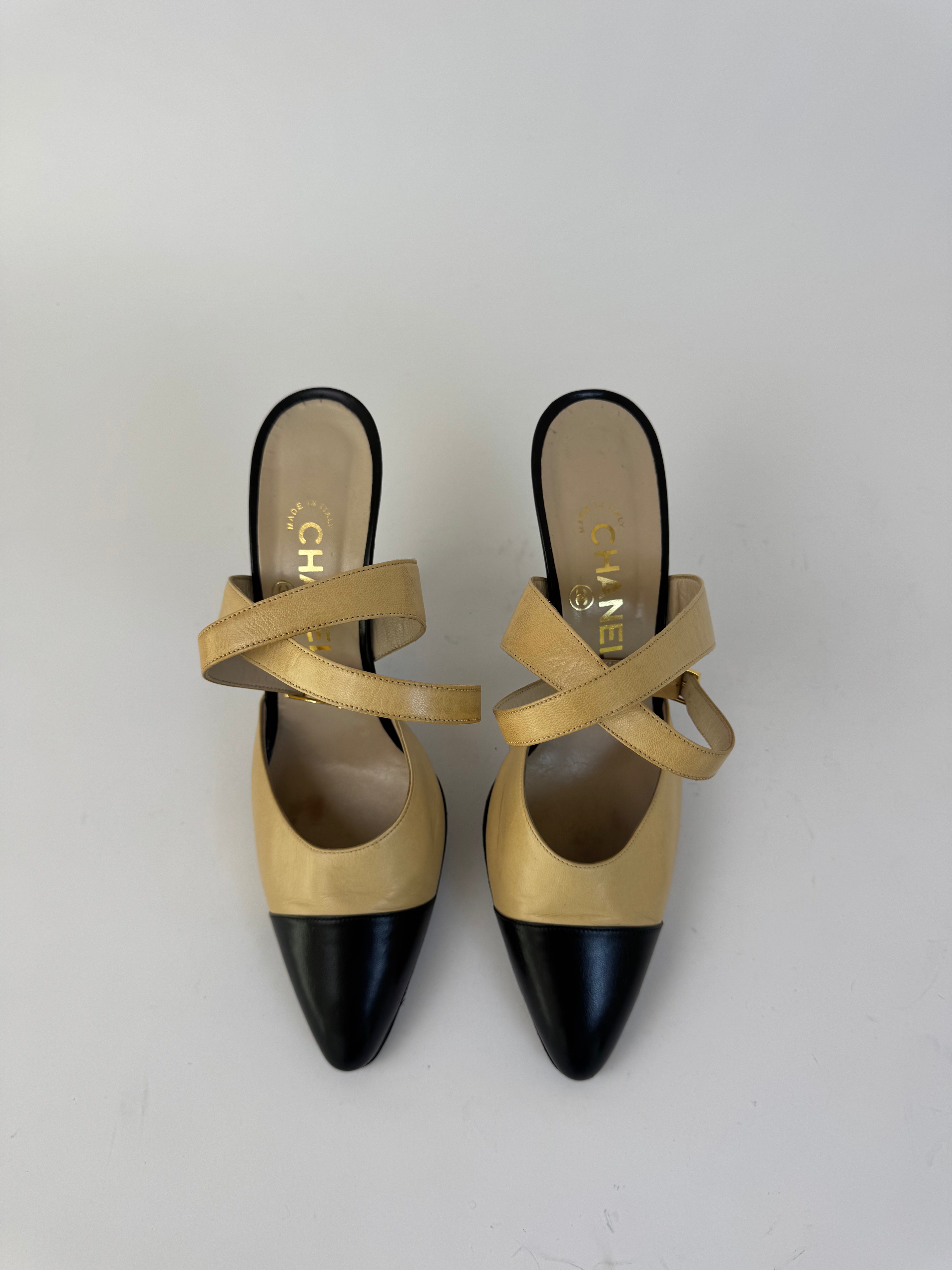 Chanel Ankle Strap Pumps 38.5