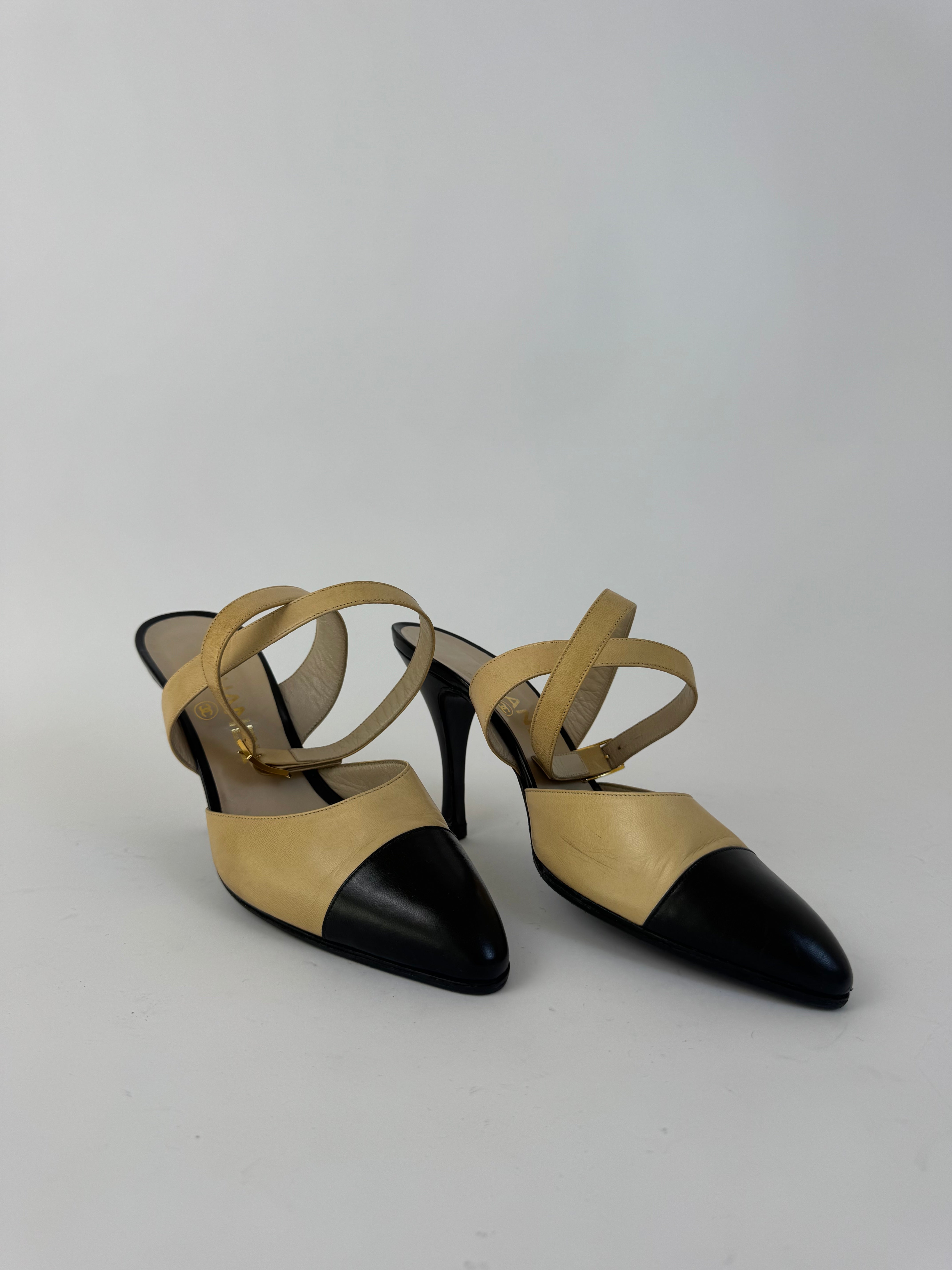 Chanel Ankle Strap Pumps 38.5