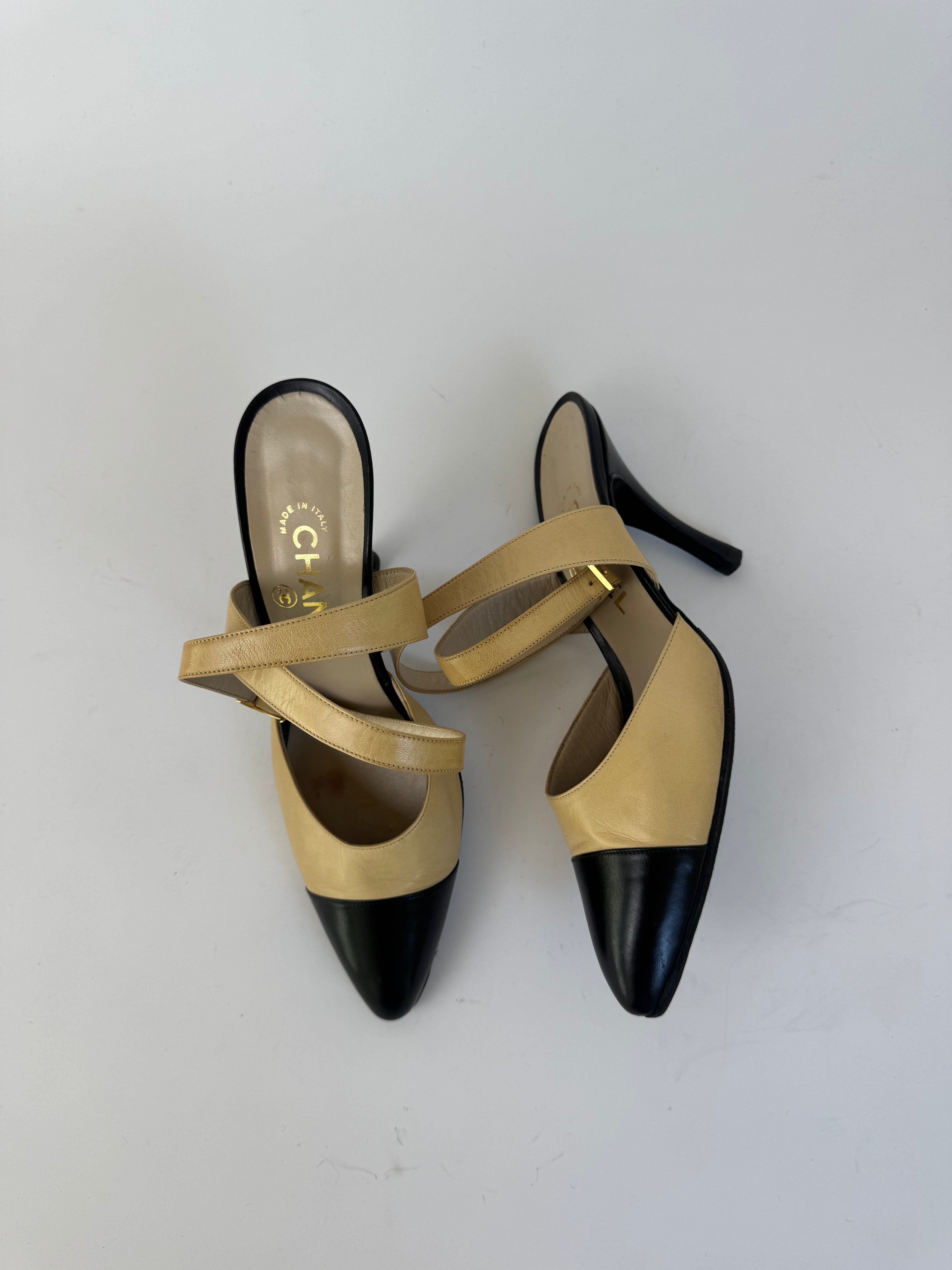 Chanel Ankle Strap Pumps 38.5