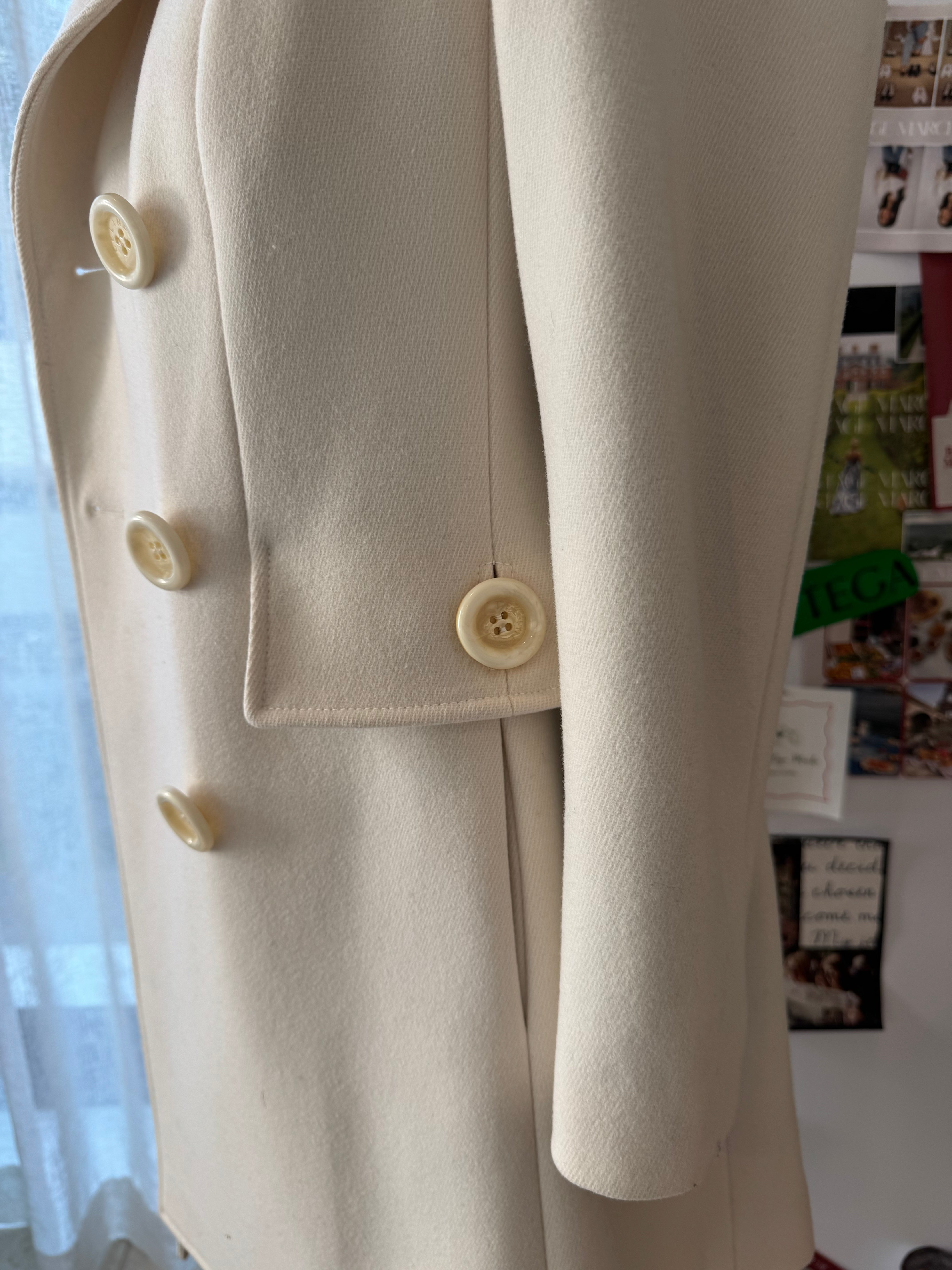 Celine Ivory Wool Coat Small/Medium