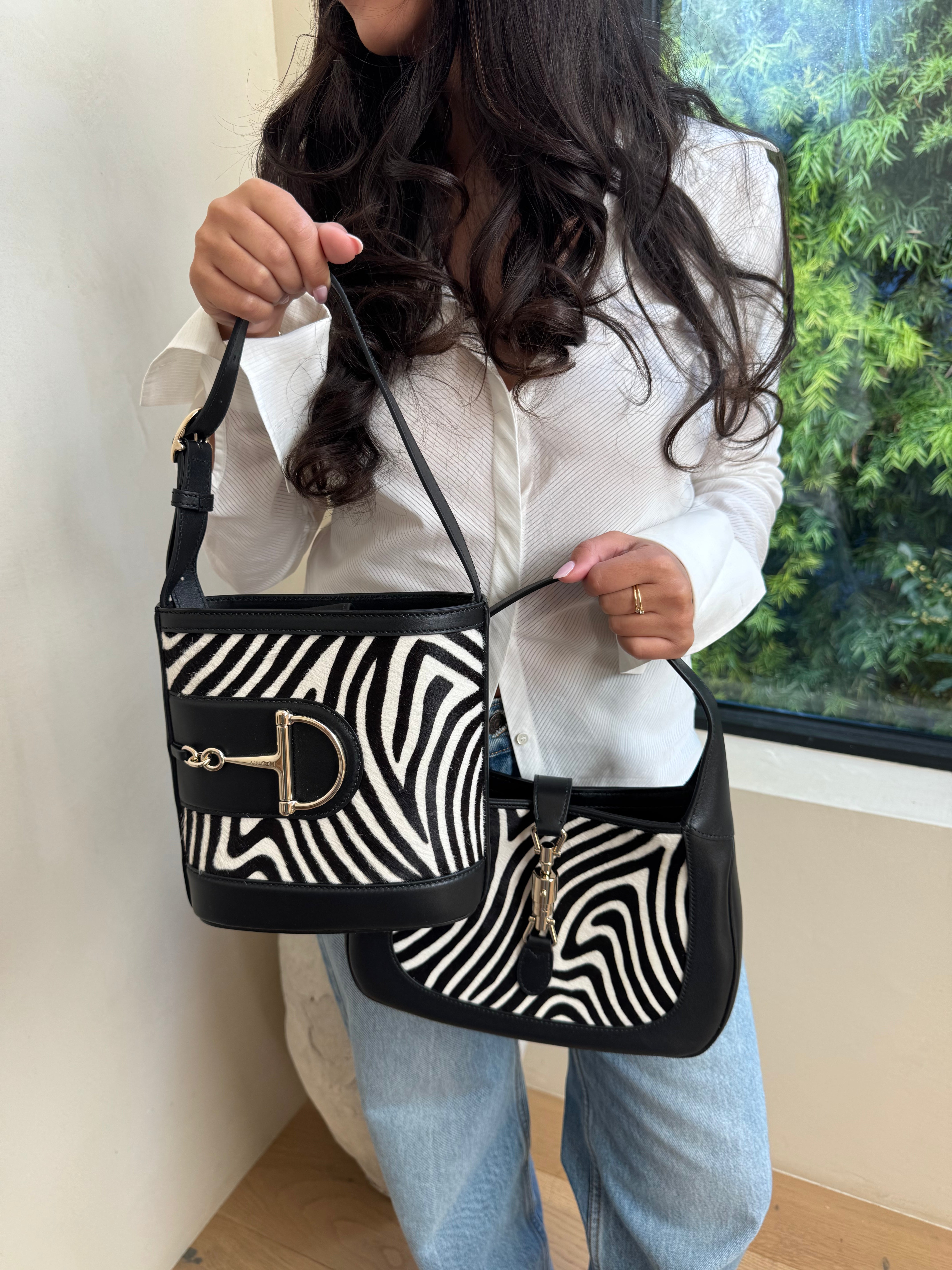 Gucci Ponyhair Zebra Jackie Handbag
