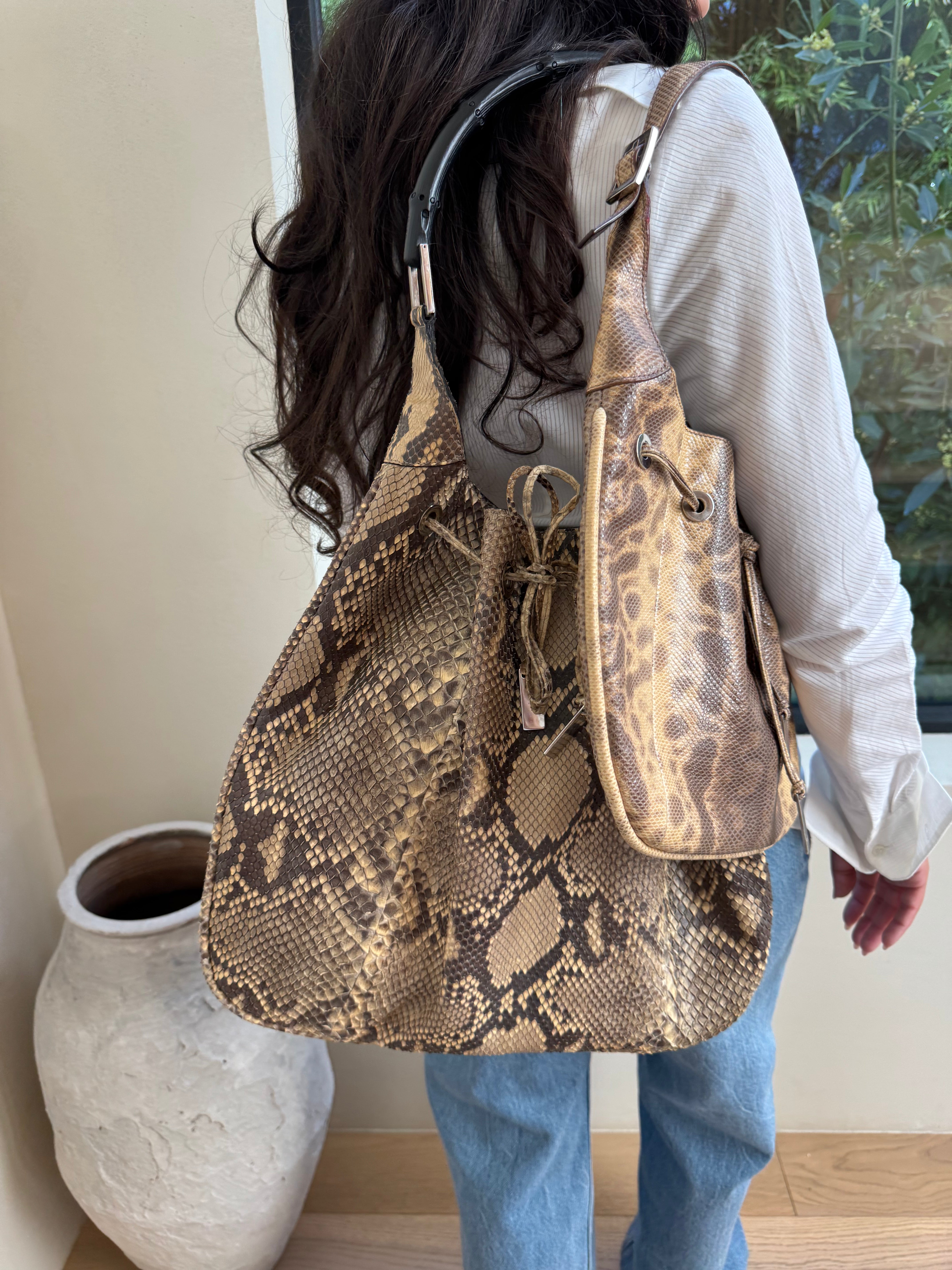Gucci Vintage Python Shoulder Bag