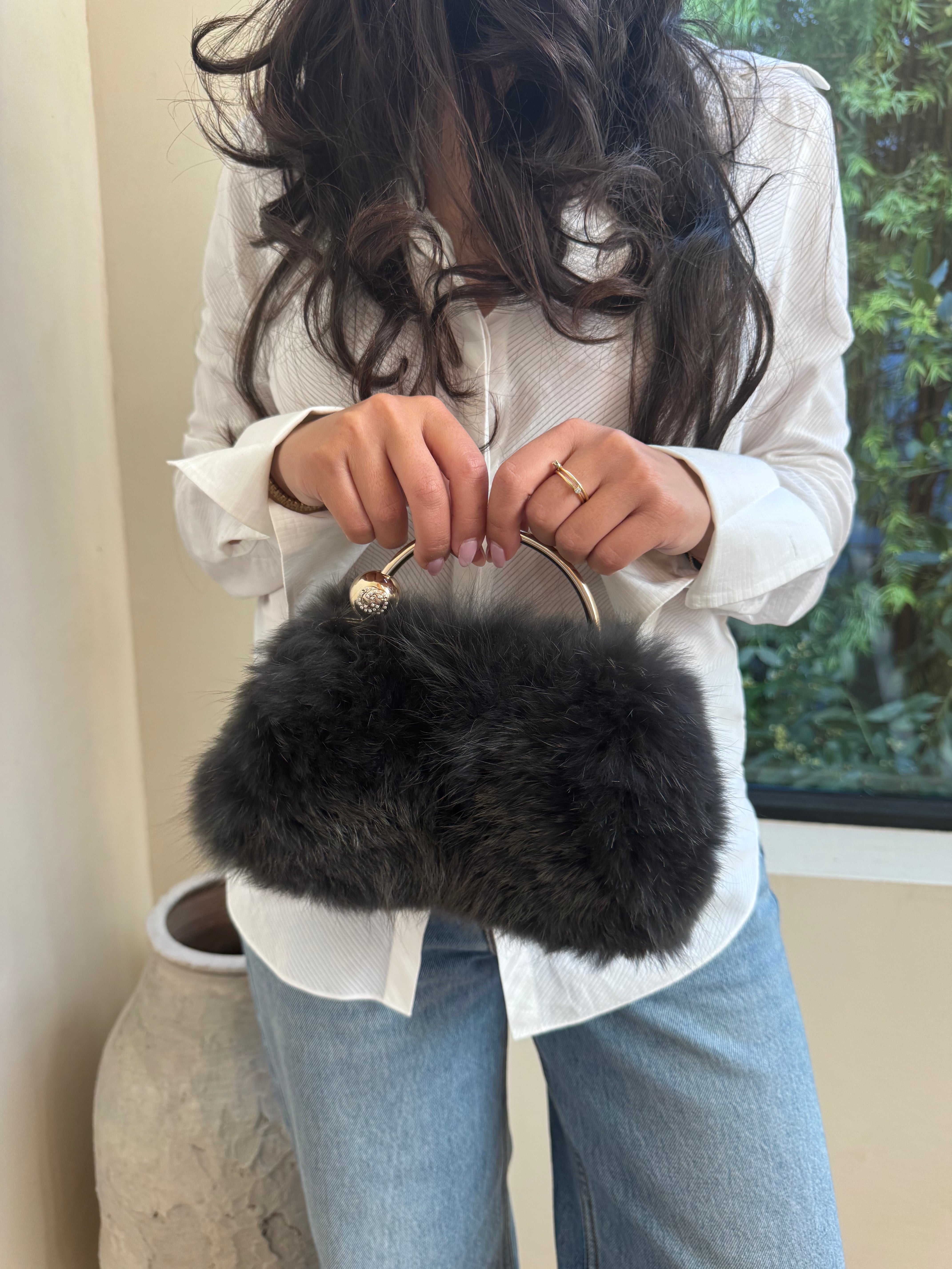 Gucci Vintage Mink Handbag Rare
