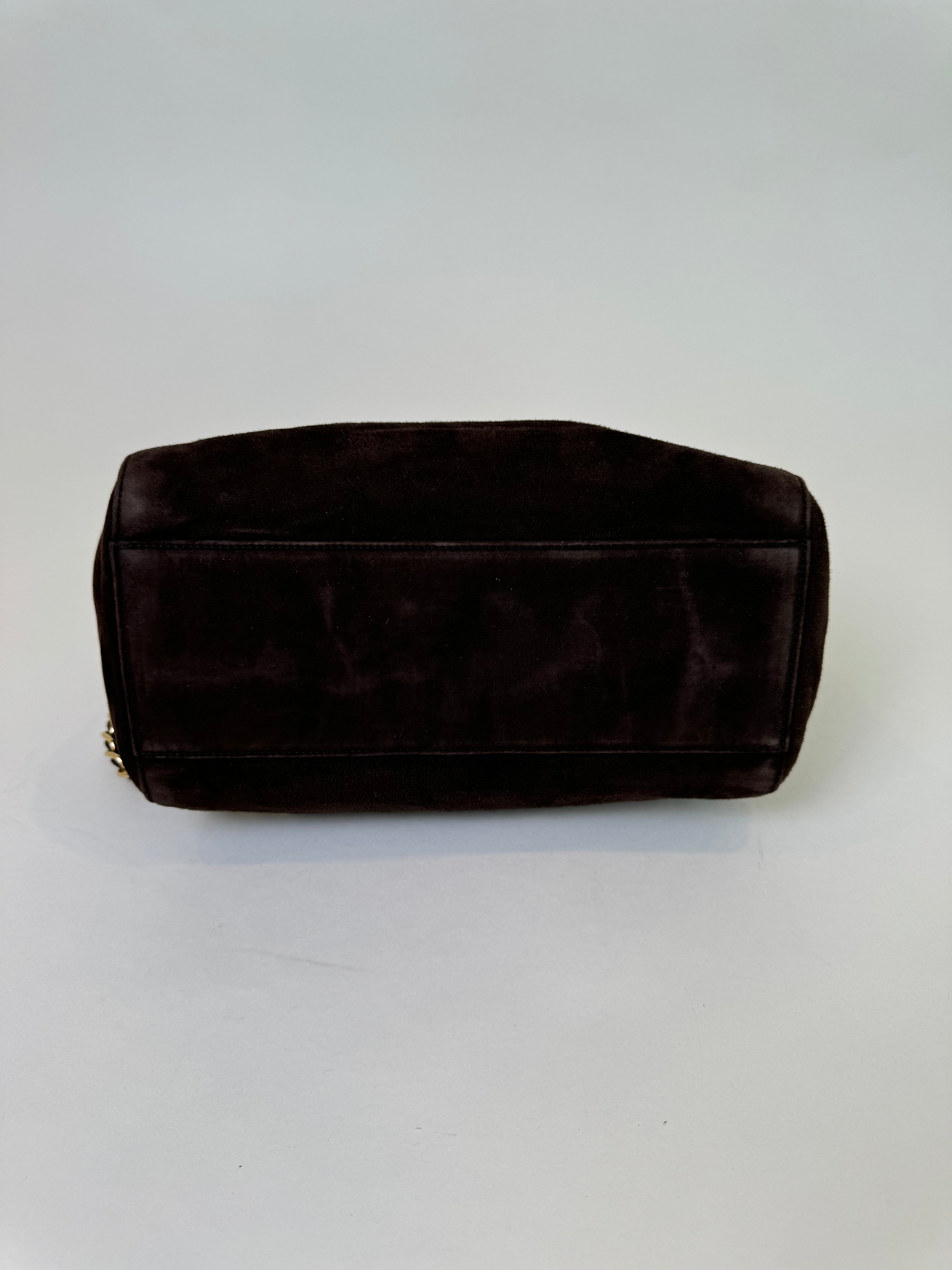 Prada Brown Suede Shoulder Bag