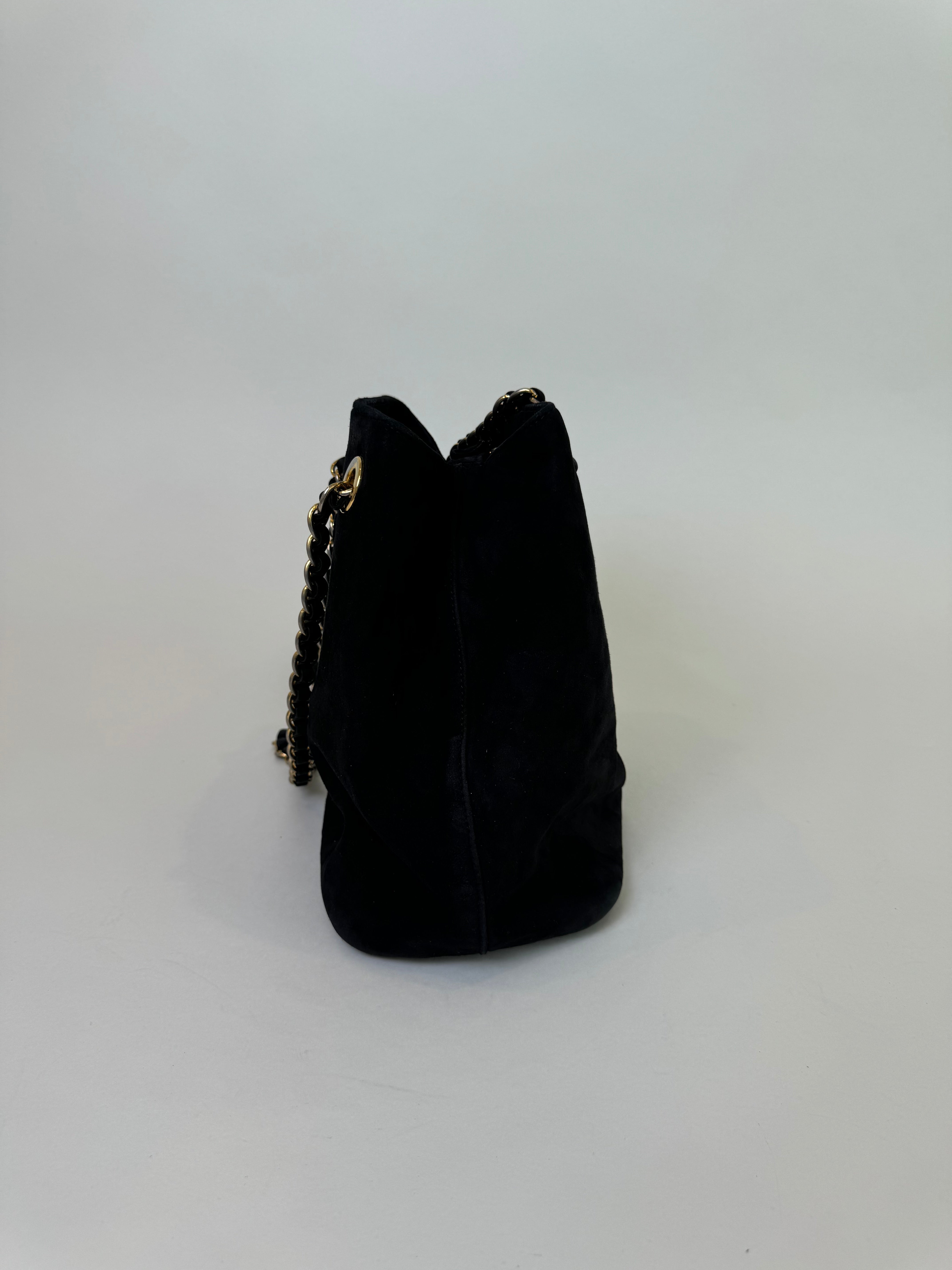 Prada Black Suede Shoulder Bag