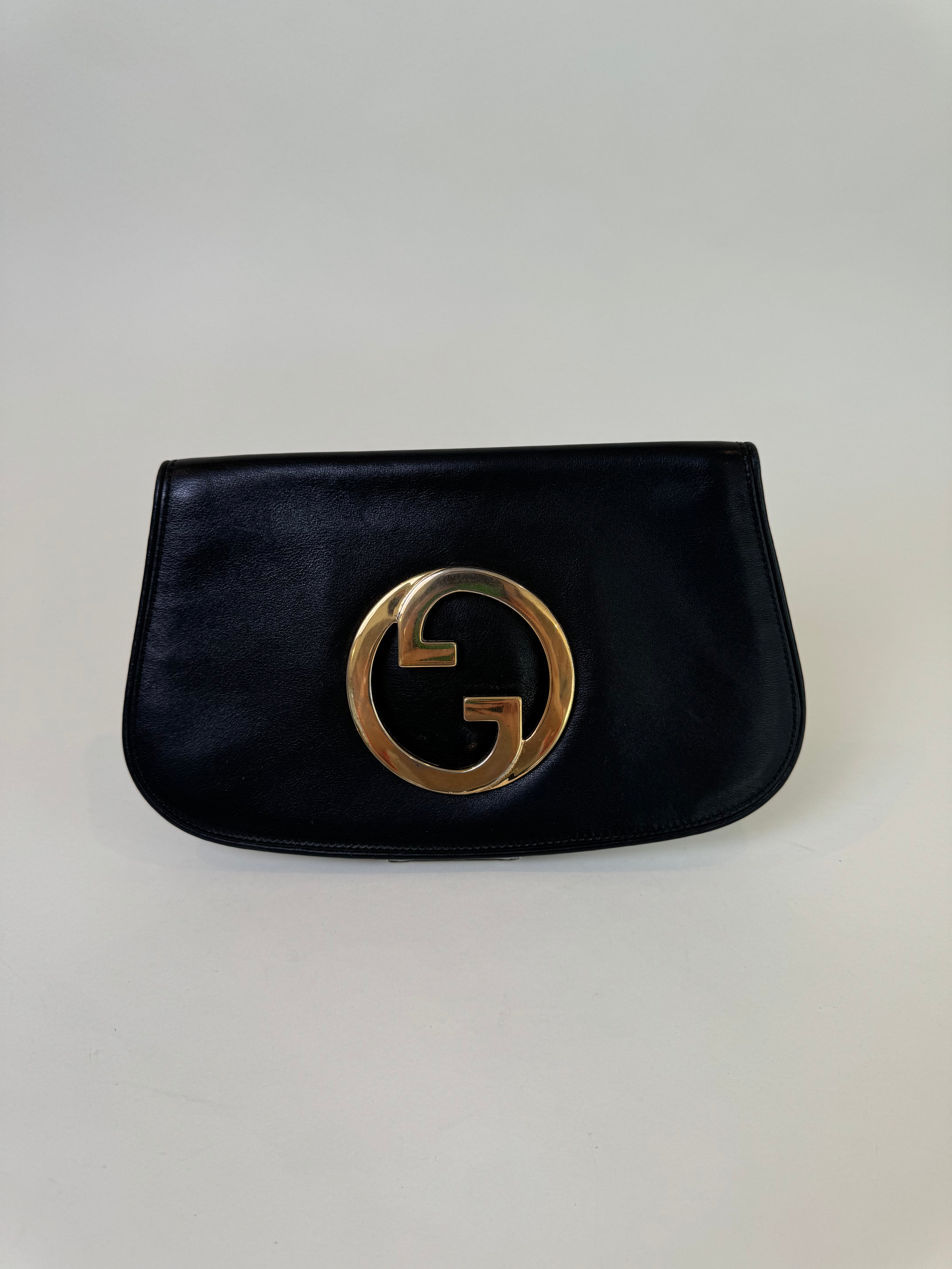 Gucci Black Leather Clutch