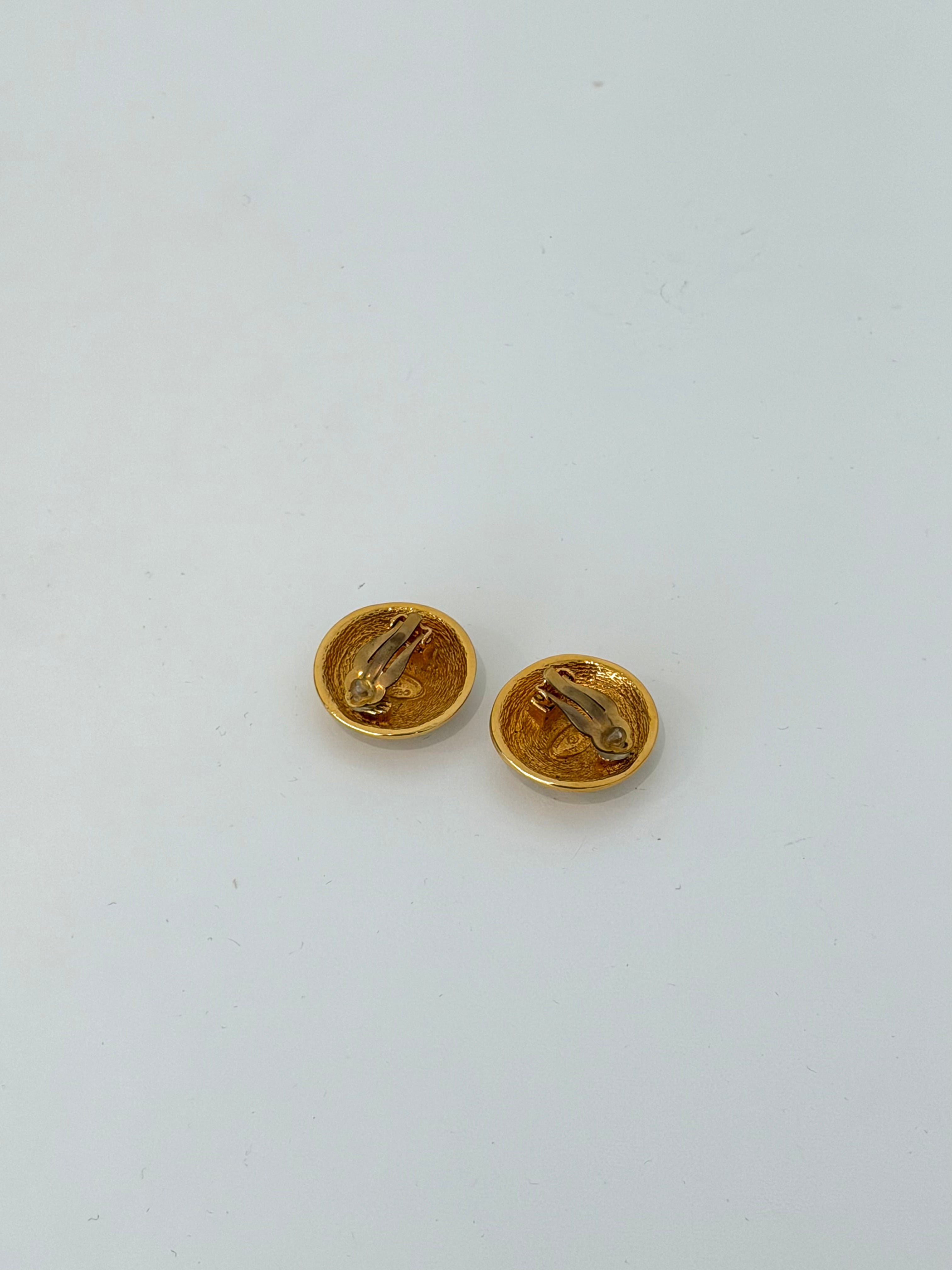 Chanel Vintage CC Clip On Earrings