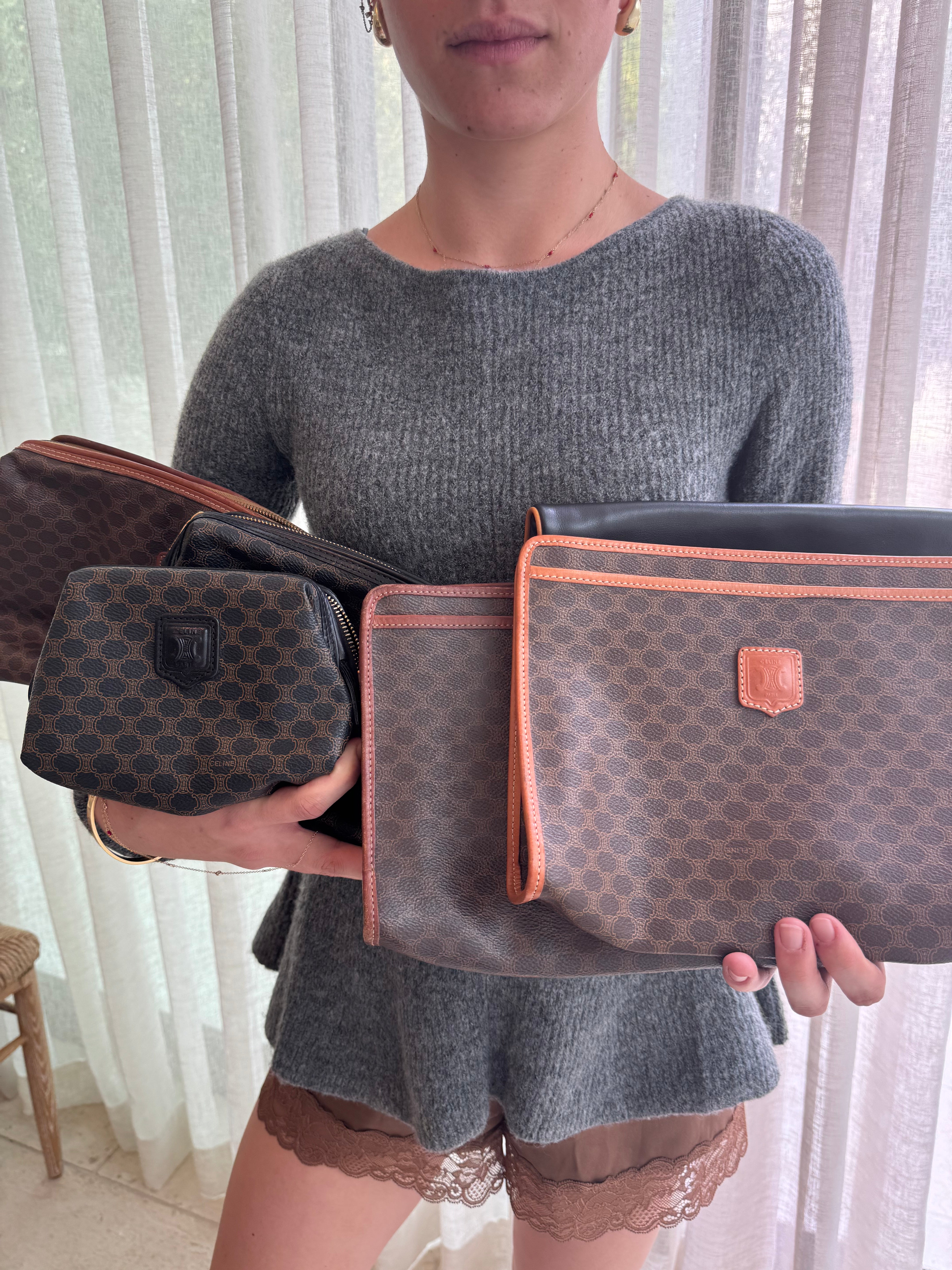 Celine Black Macadam Pouch Large