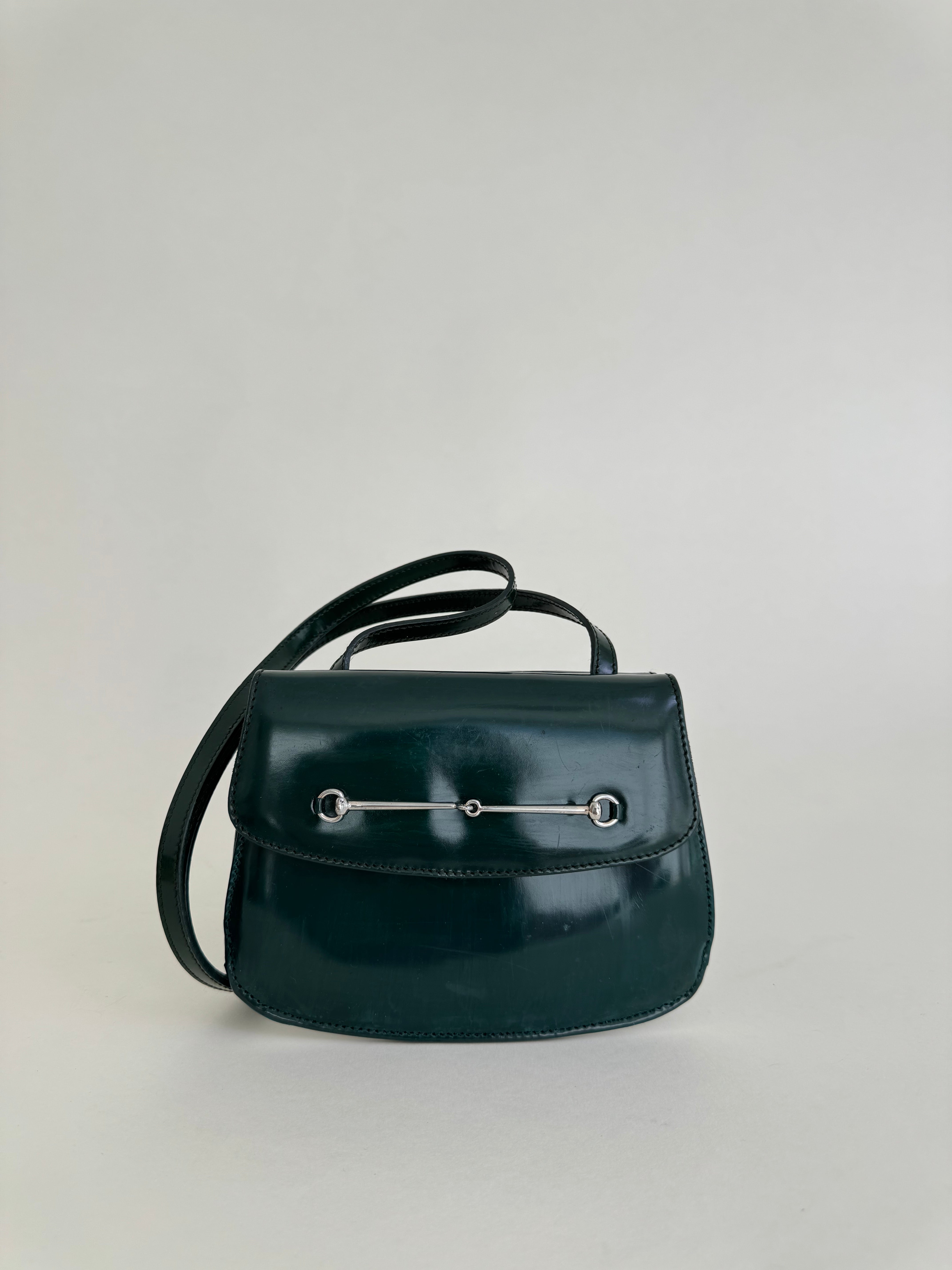 Gucci Tom Ford Horsebit Shoulder Bag Green