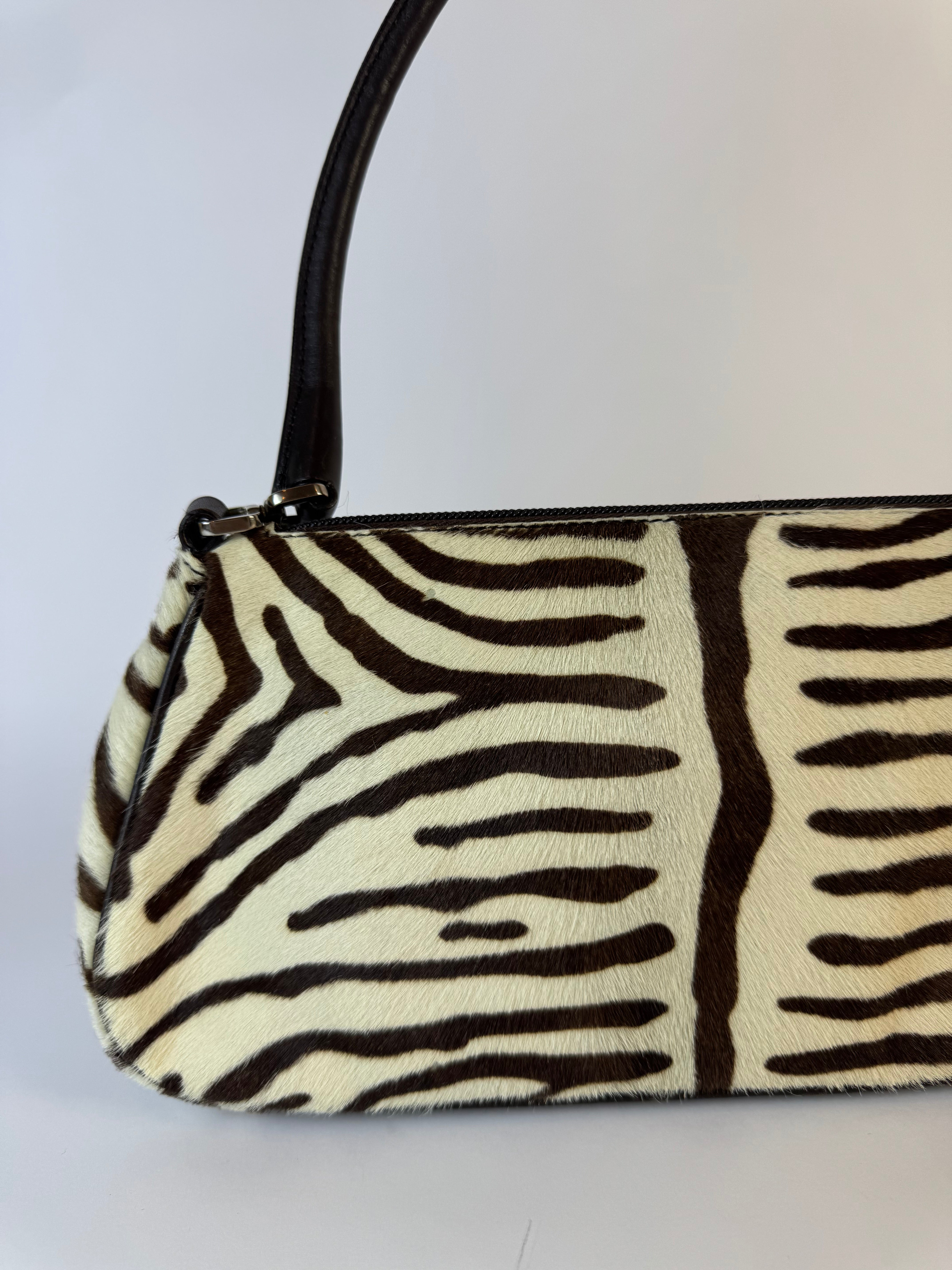 Prada Zebra Ponyhair Shoulder Bag