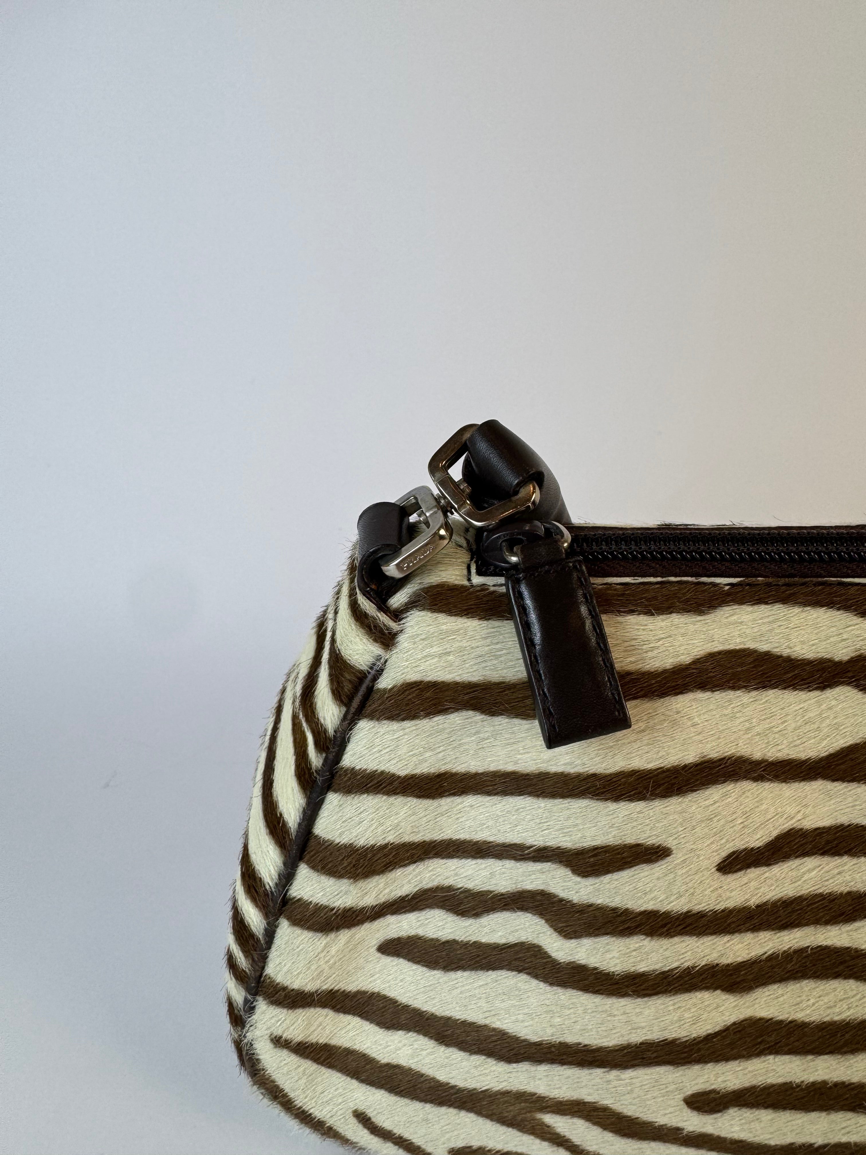 Prada Zebra Ponyhair Shoulder Bag