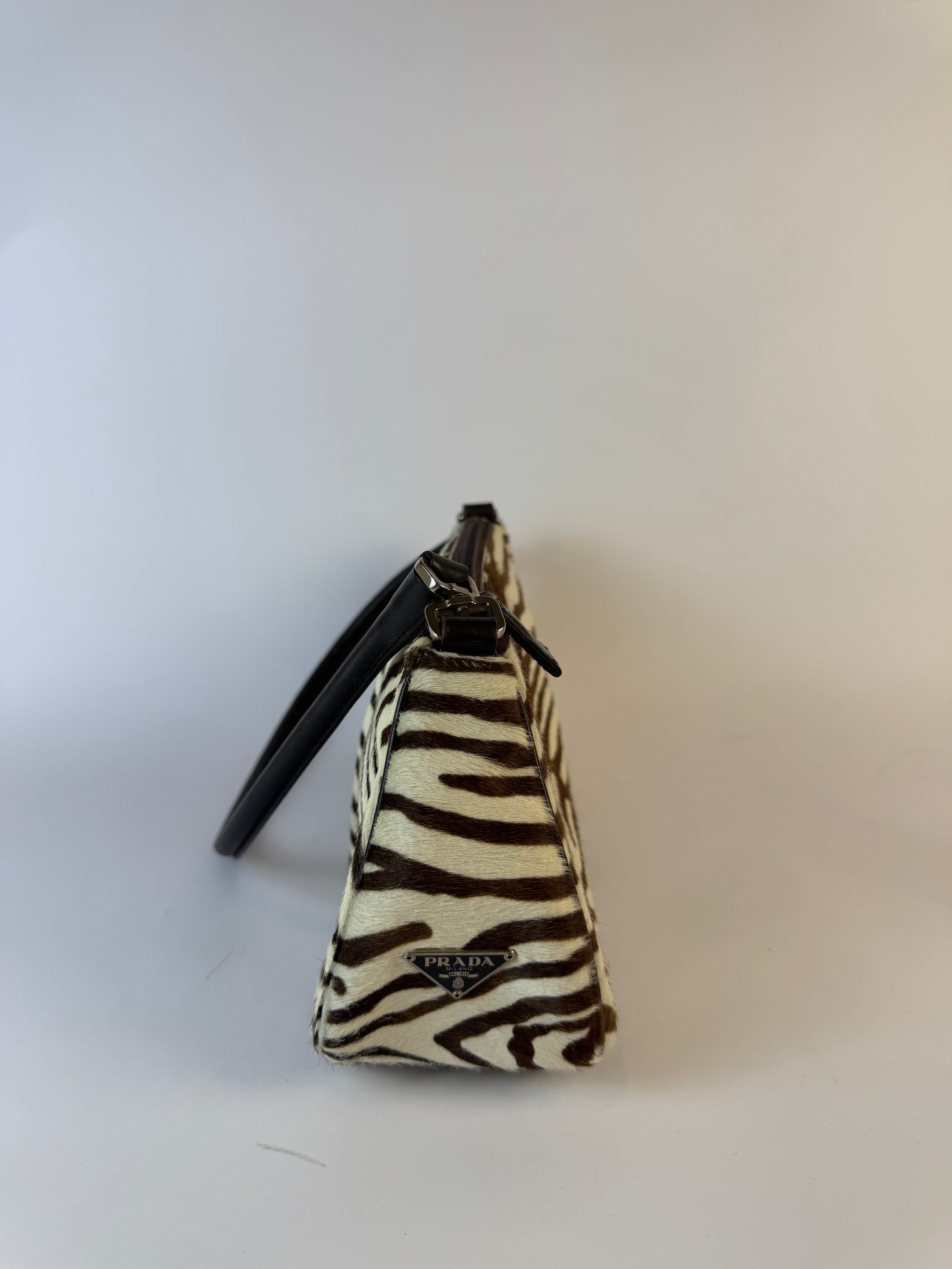 Prada Zebra Ponyhair Shoulder Bag
